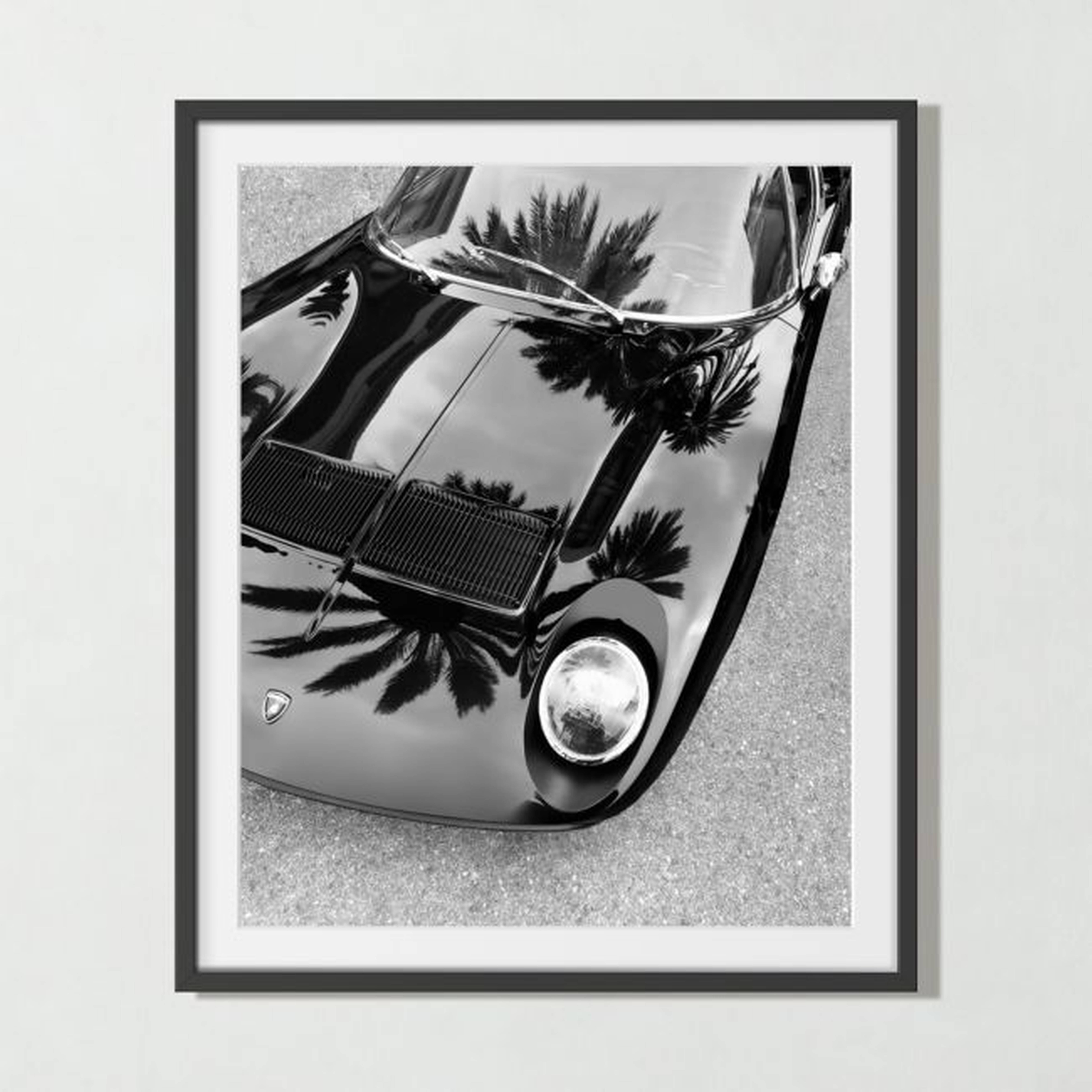 'Lamborghini Miura, 2018' Photographic Print in Black Frame 38.75''x27.75'' - CB2