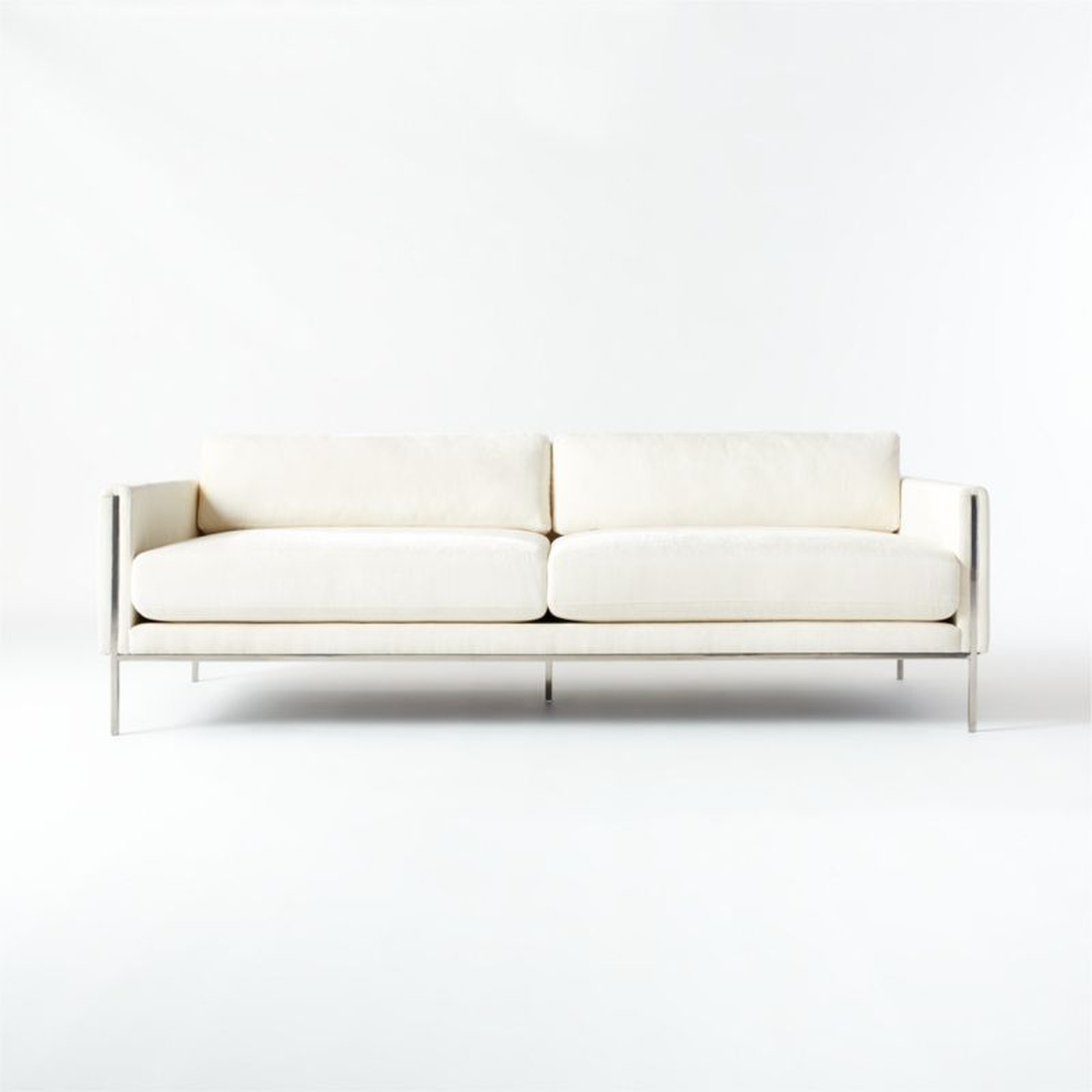 Ryker White Sofa, Lush Parchment - CB2