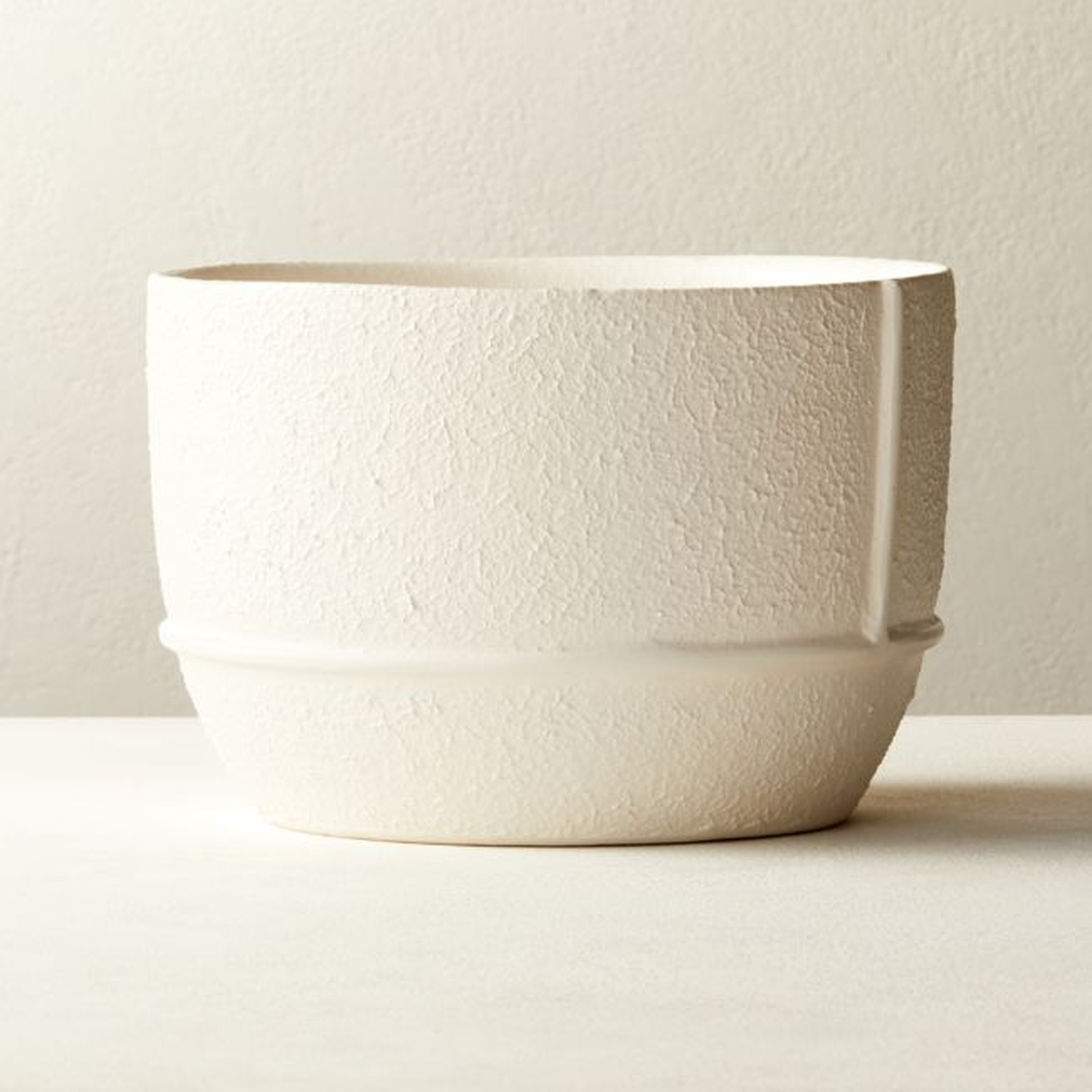 Theory Textured Planter, White, Large - CB2