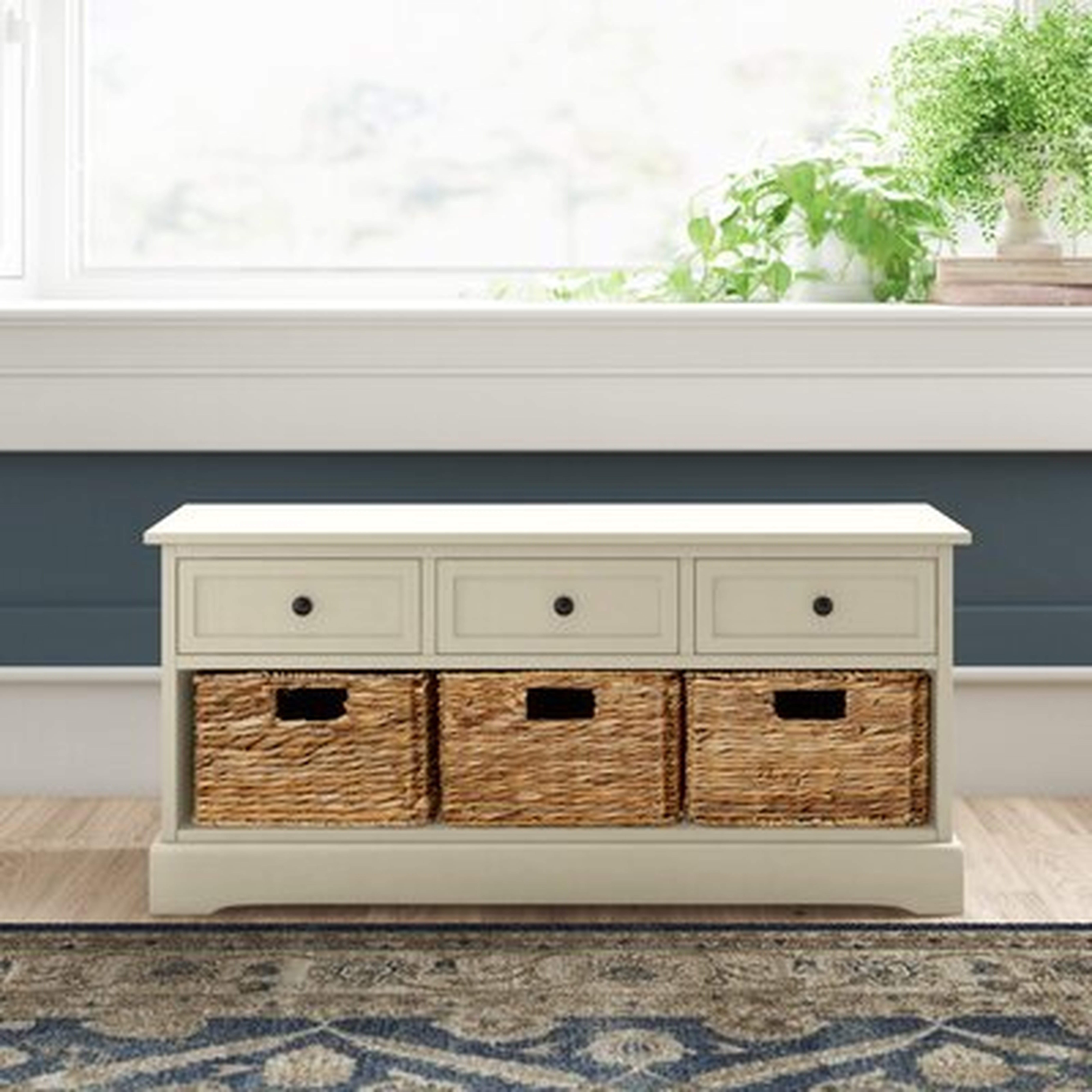 Adayla Solid Wood Drawers Storage Bench - Birch Lane