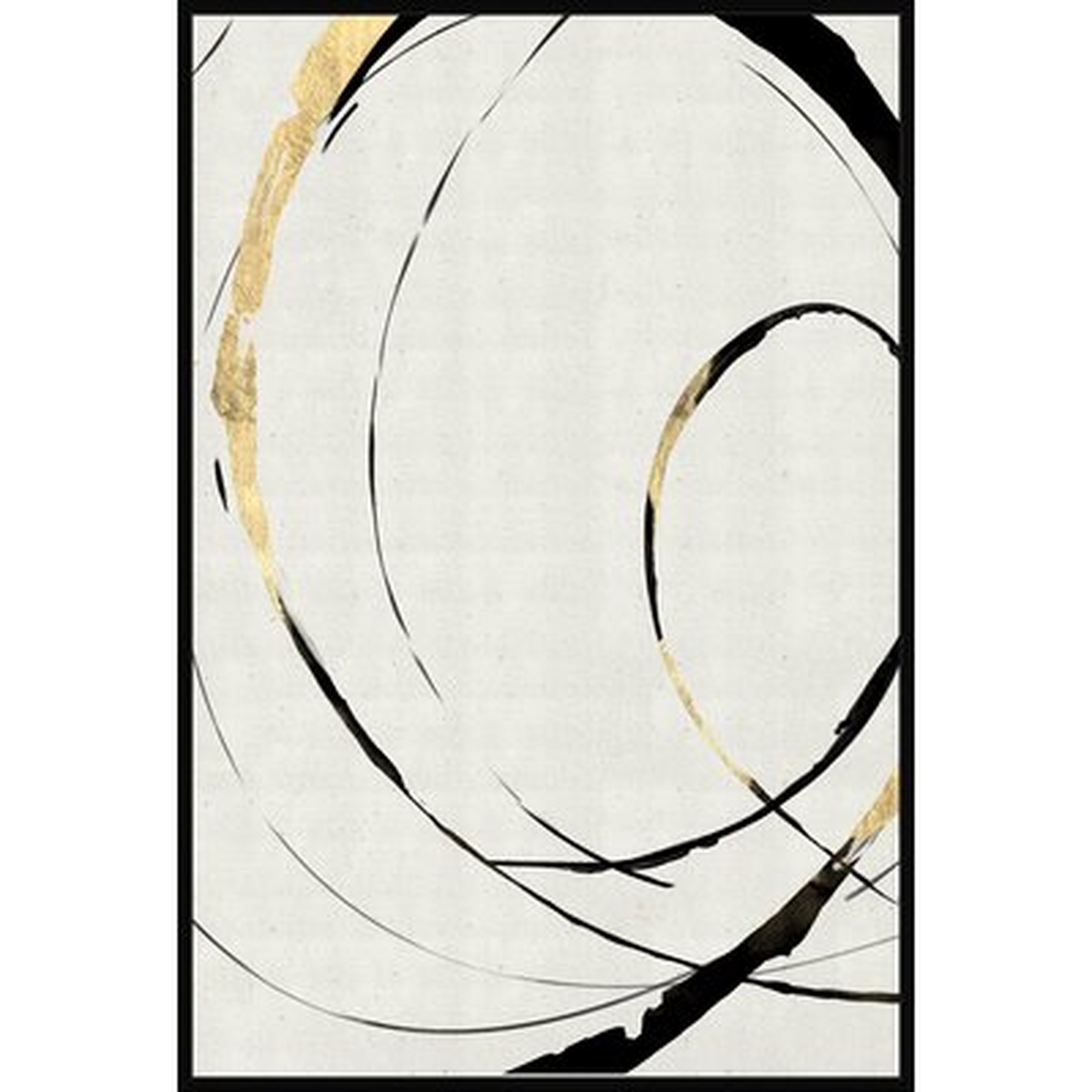 'Gold Ribbon III' Framed Print on Canvas - Wayfair