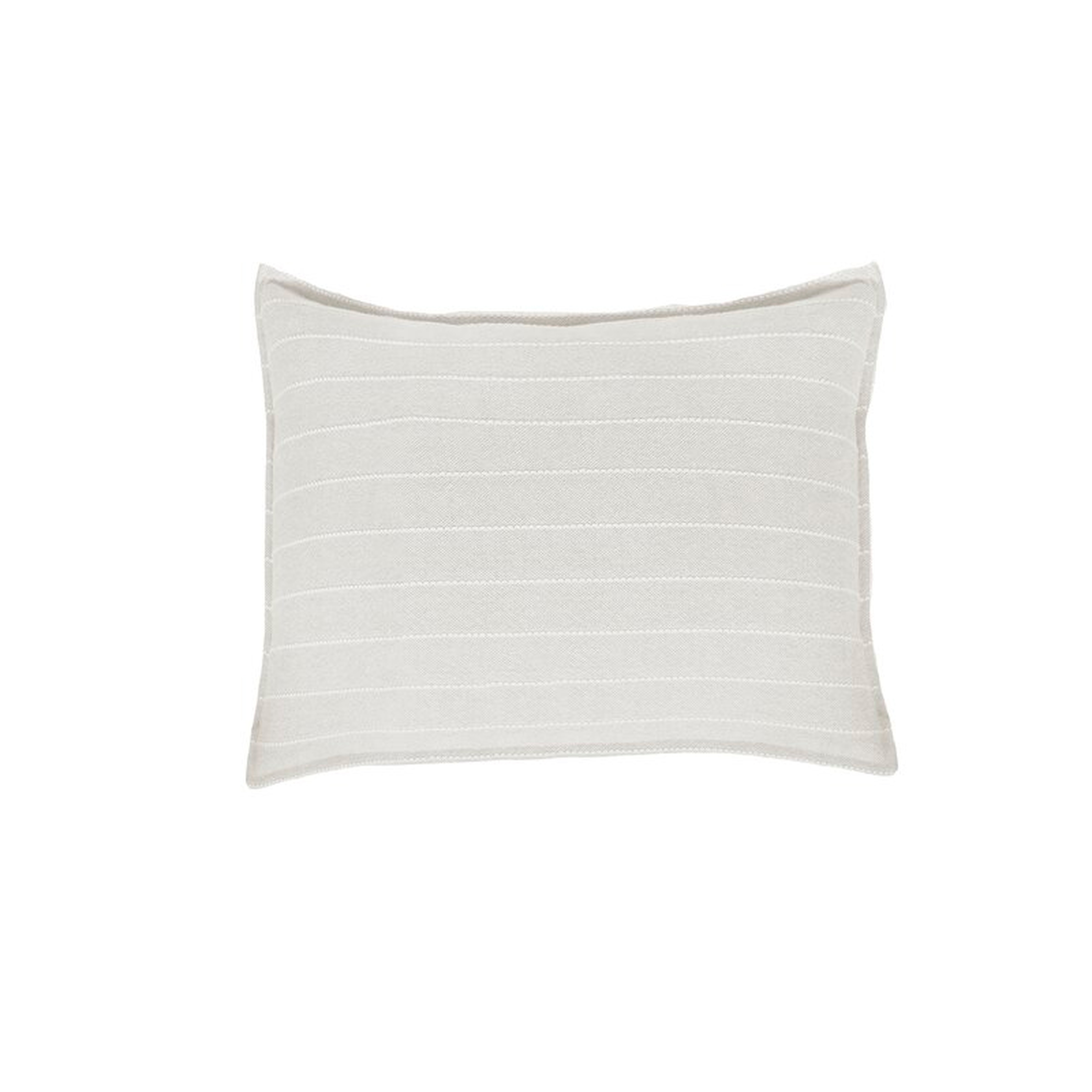 Pom Pom At Home Henley Cotton Feathers Striped Lumbar Pillow Color: Oat - Perigold