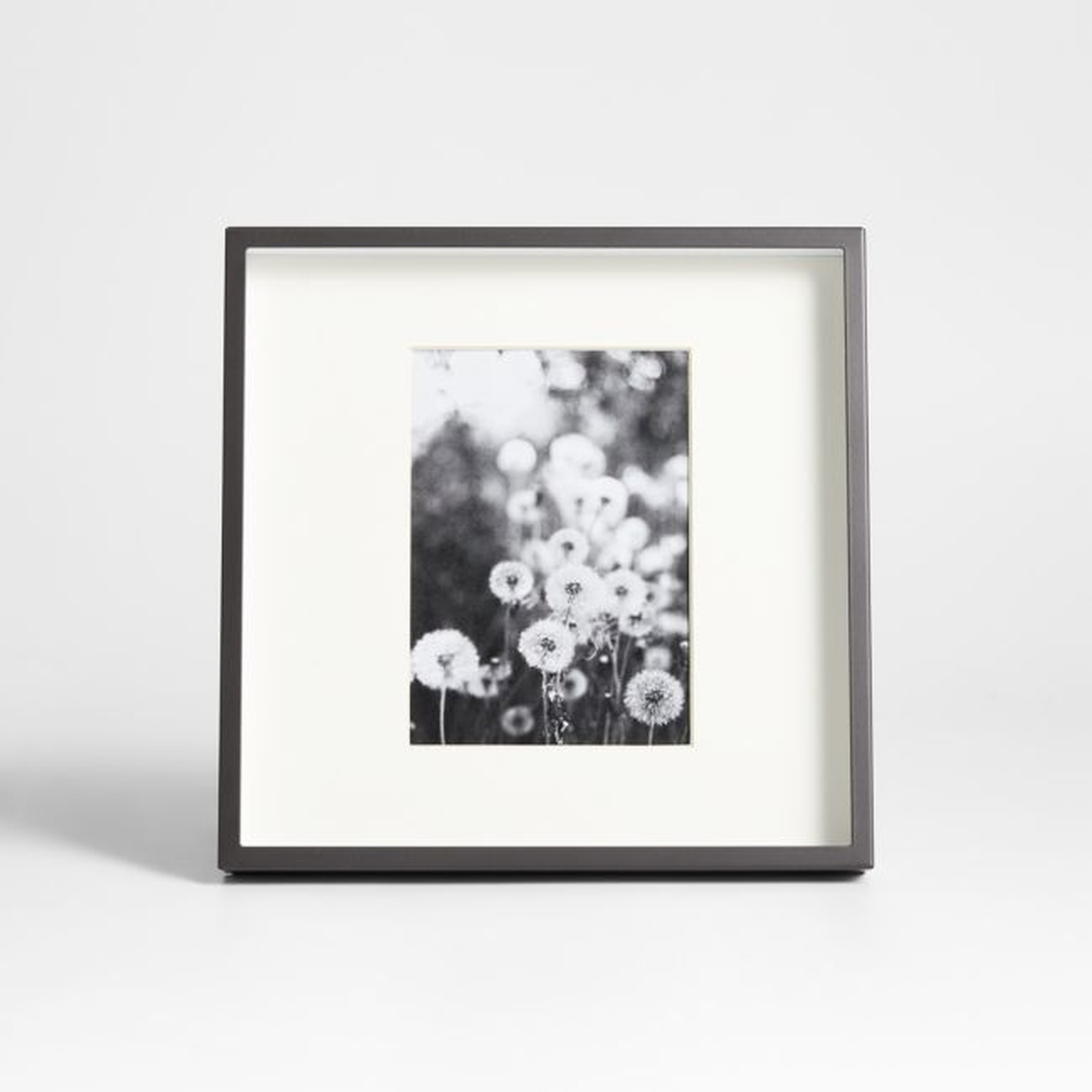 Brushed Black 5x7 Picture Frame - Crate and Barrel