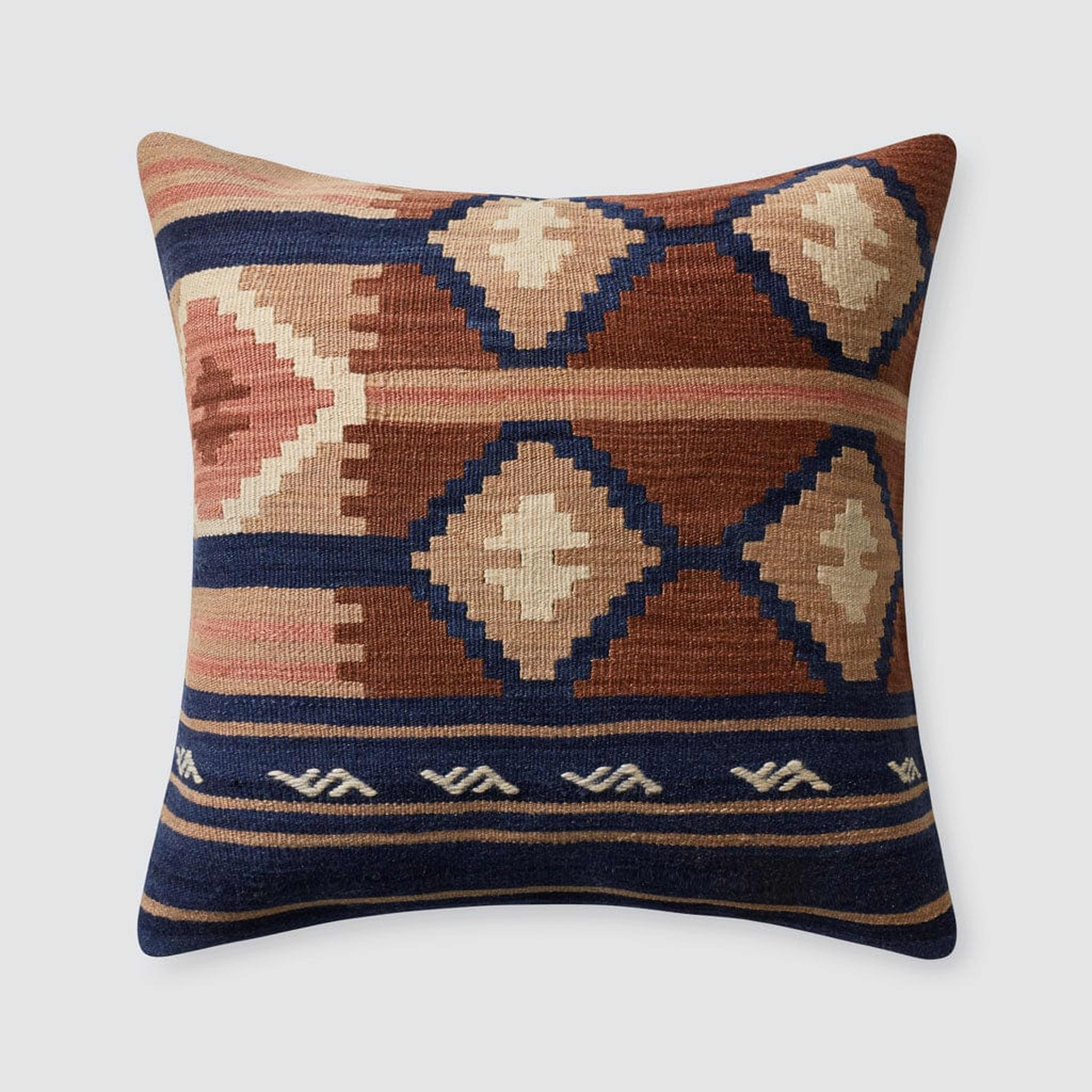 The Citizenry Deniz Kilim Pillow | Navy - The Citizenry