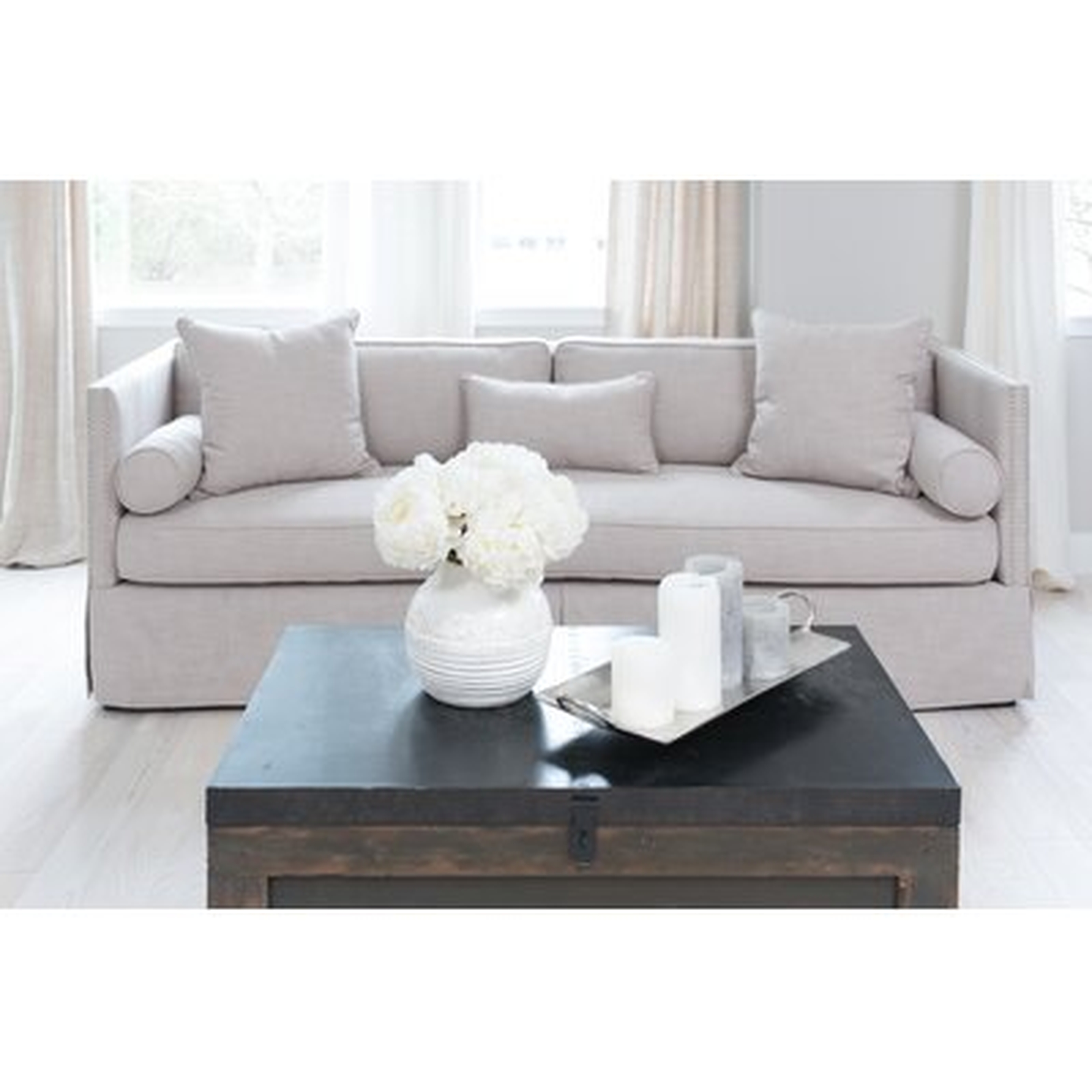 Pavan 34" Linen Square Arm Modular Sofa - Wayfair