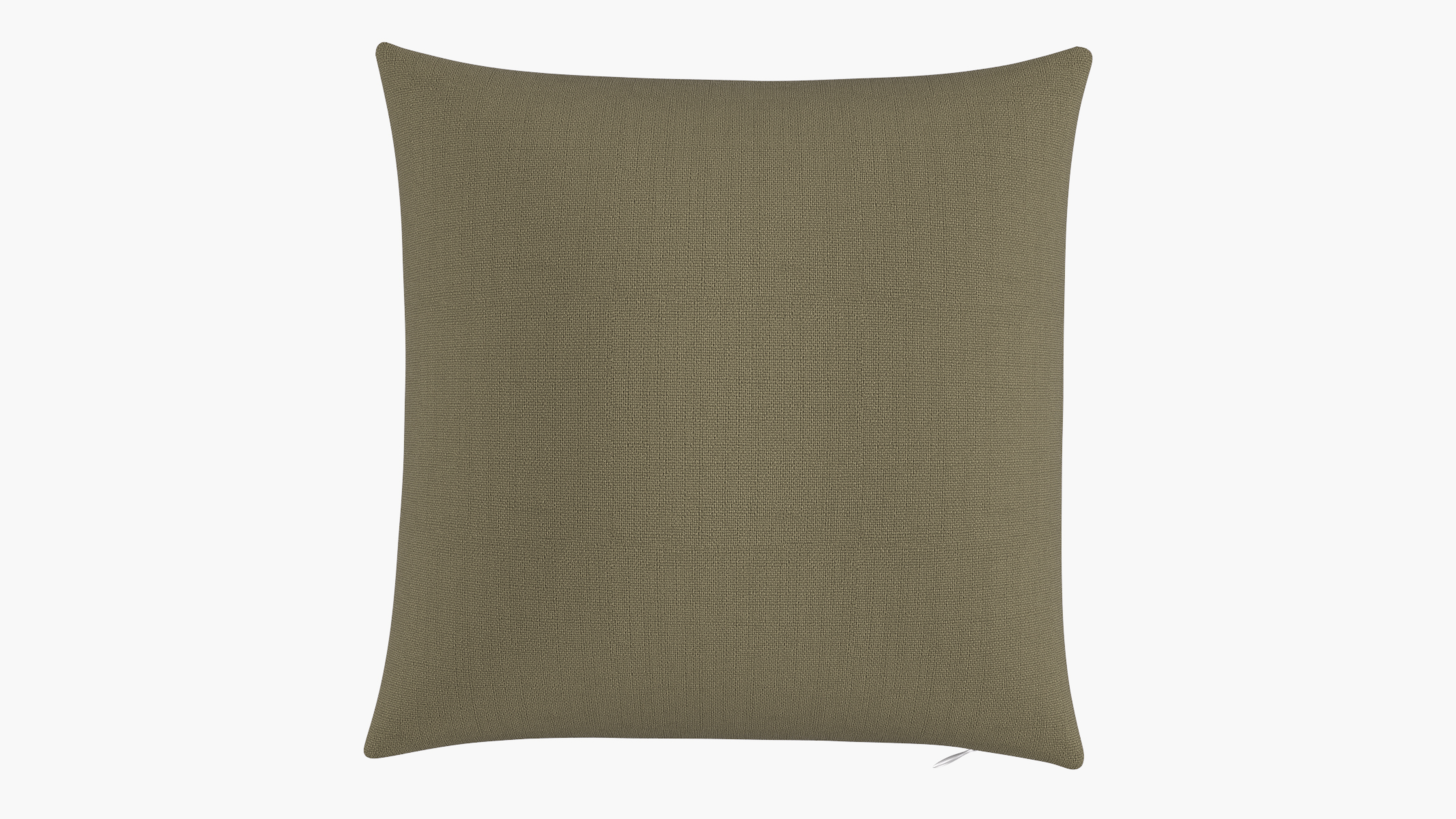 Throw Pillow 18", Olive Linen, 18" x 18" - The Inside