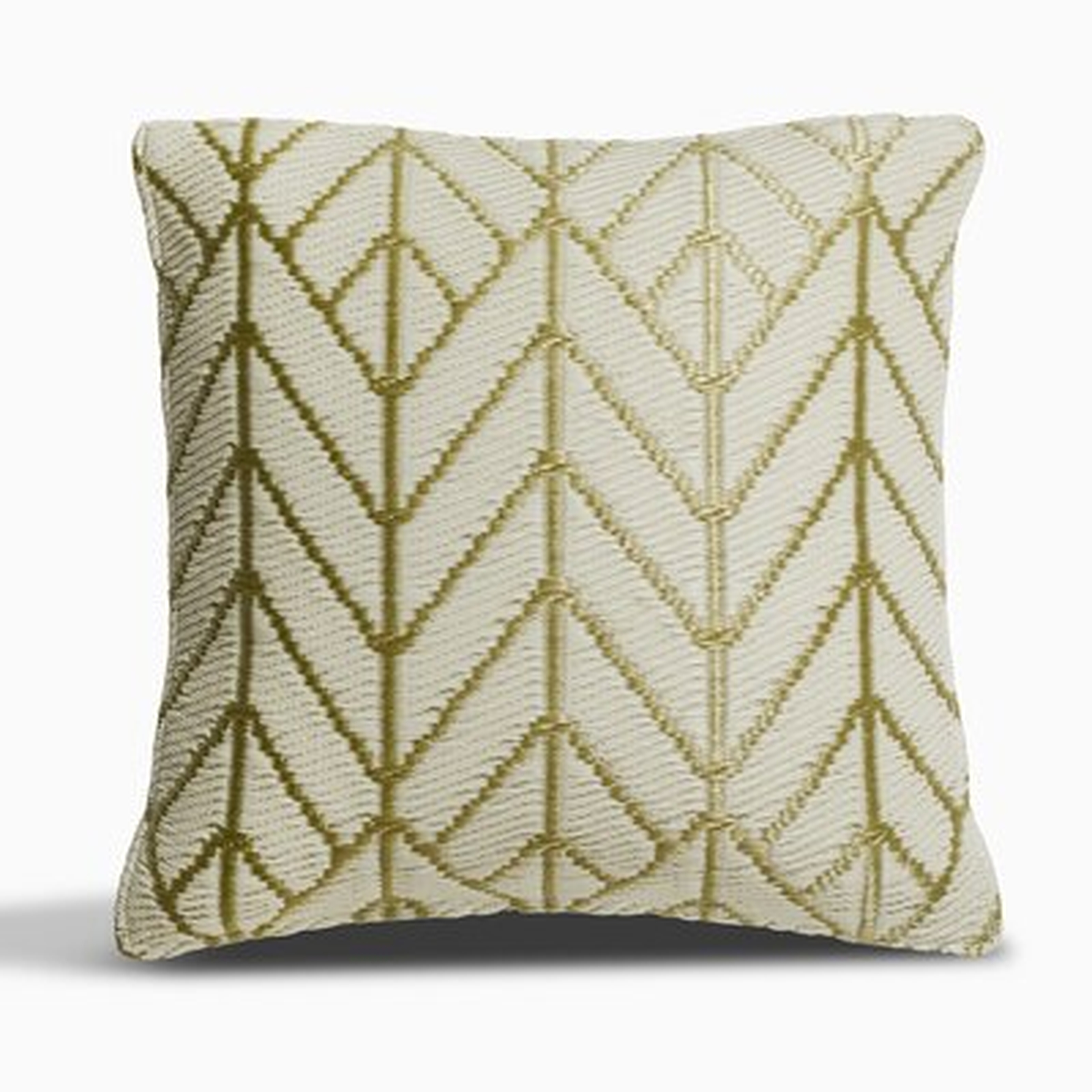 Sydney Outdoor Accent Pillow - Gold & Cream (16.5" X 16.5") - Wayfair
