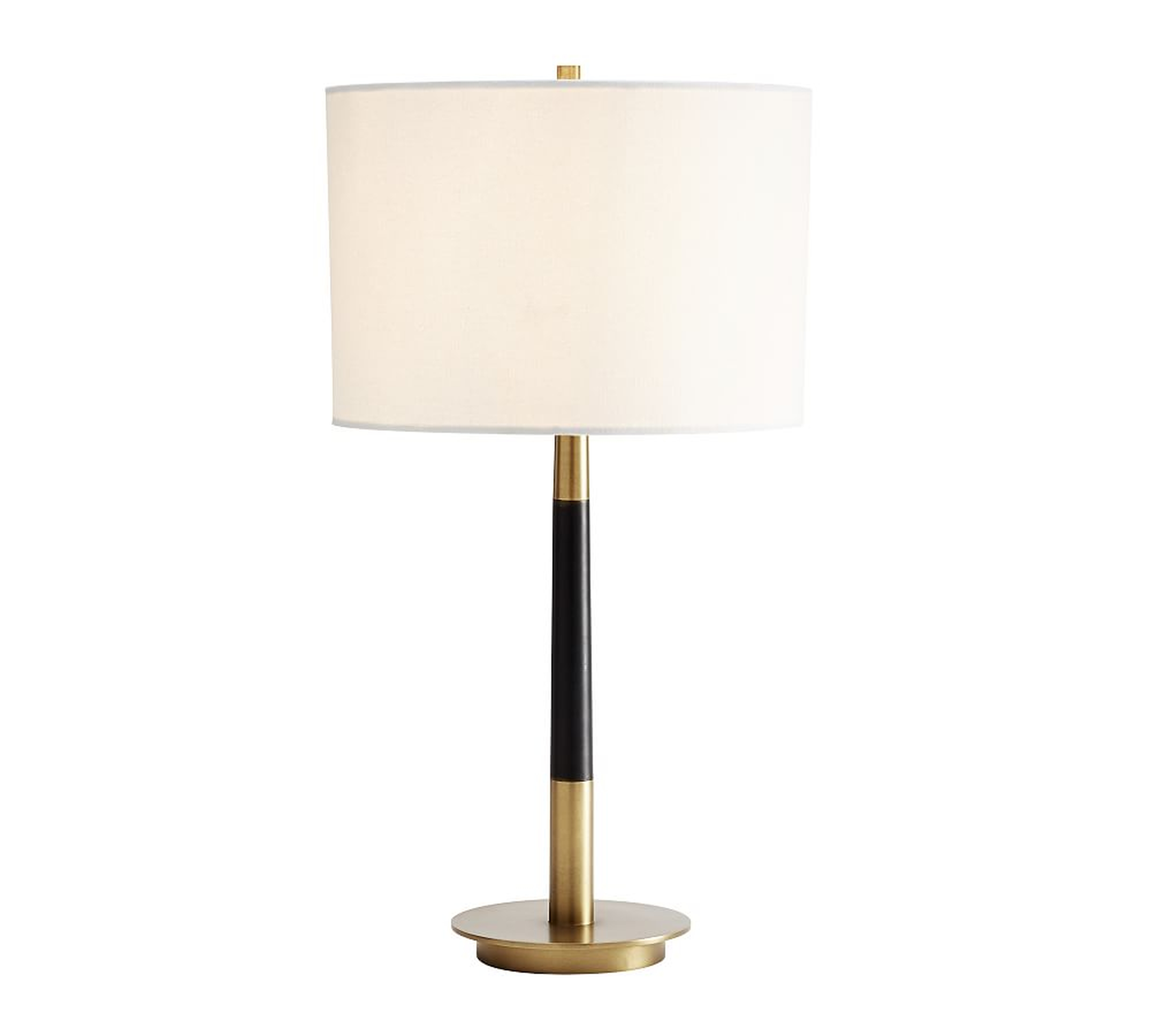 Reese Metal 17" Table Lamp, Tumbled Brass, Small - Pottery Barn
