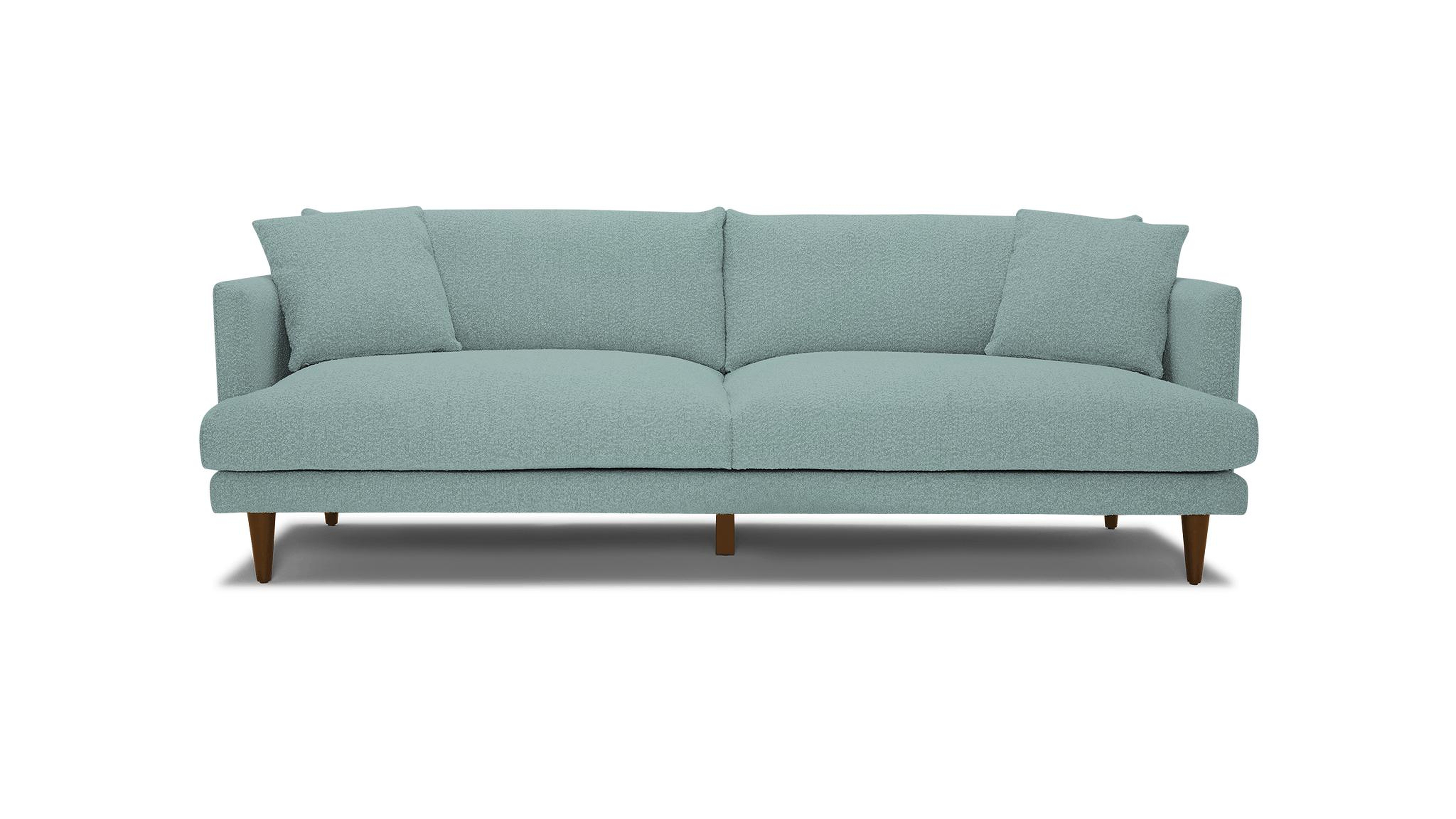 Blue Lewis Mid Century Modern Grand Sofa - Sunbrella Premier Sea - Mocha - Joybird