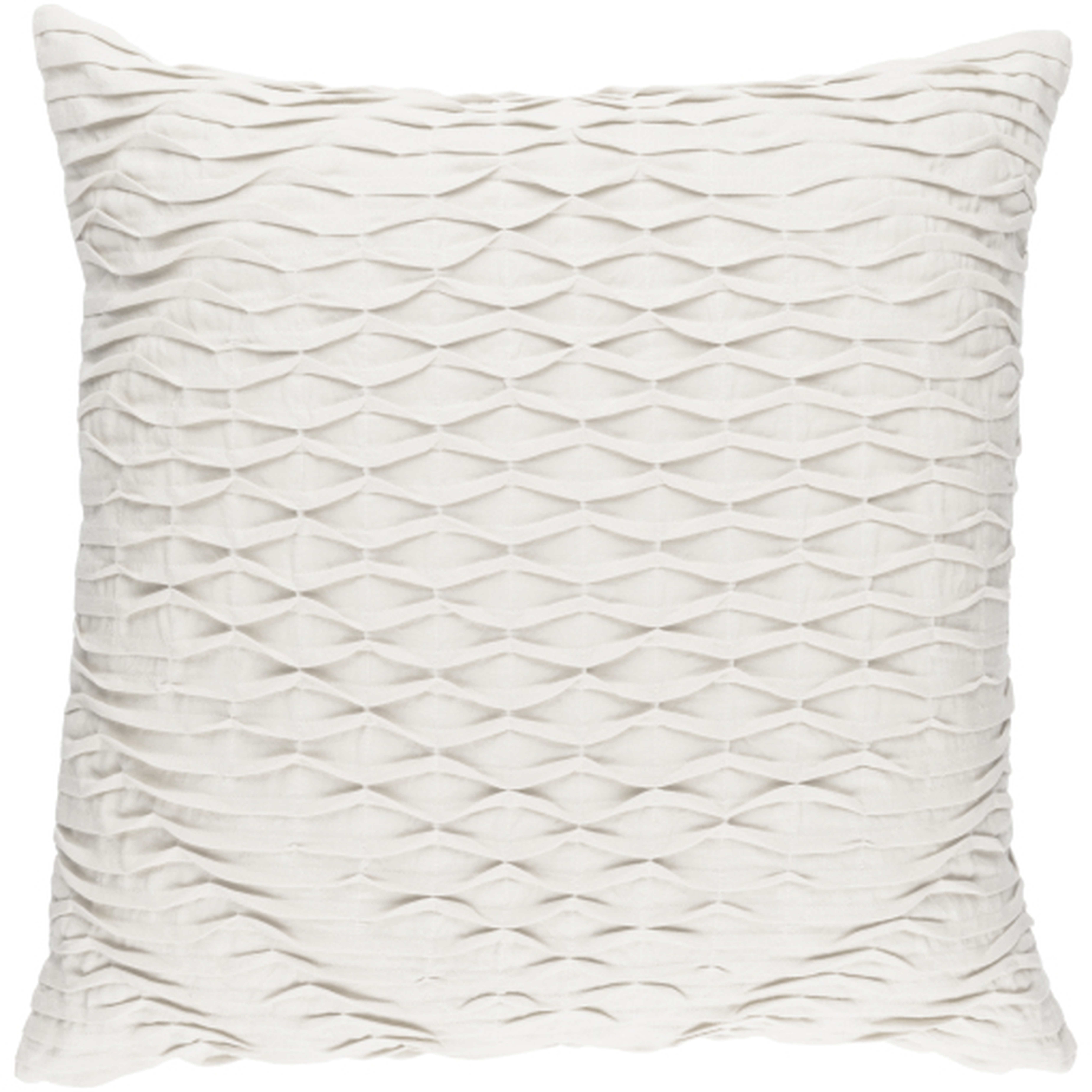 Baker Pillow, 22" x 22", White - Surya