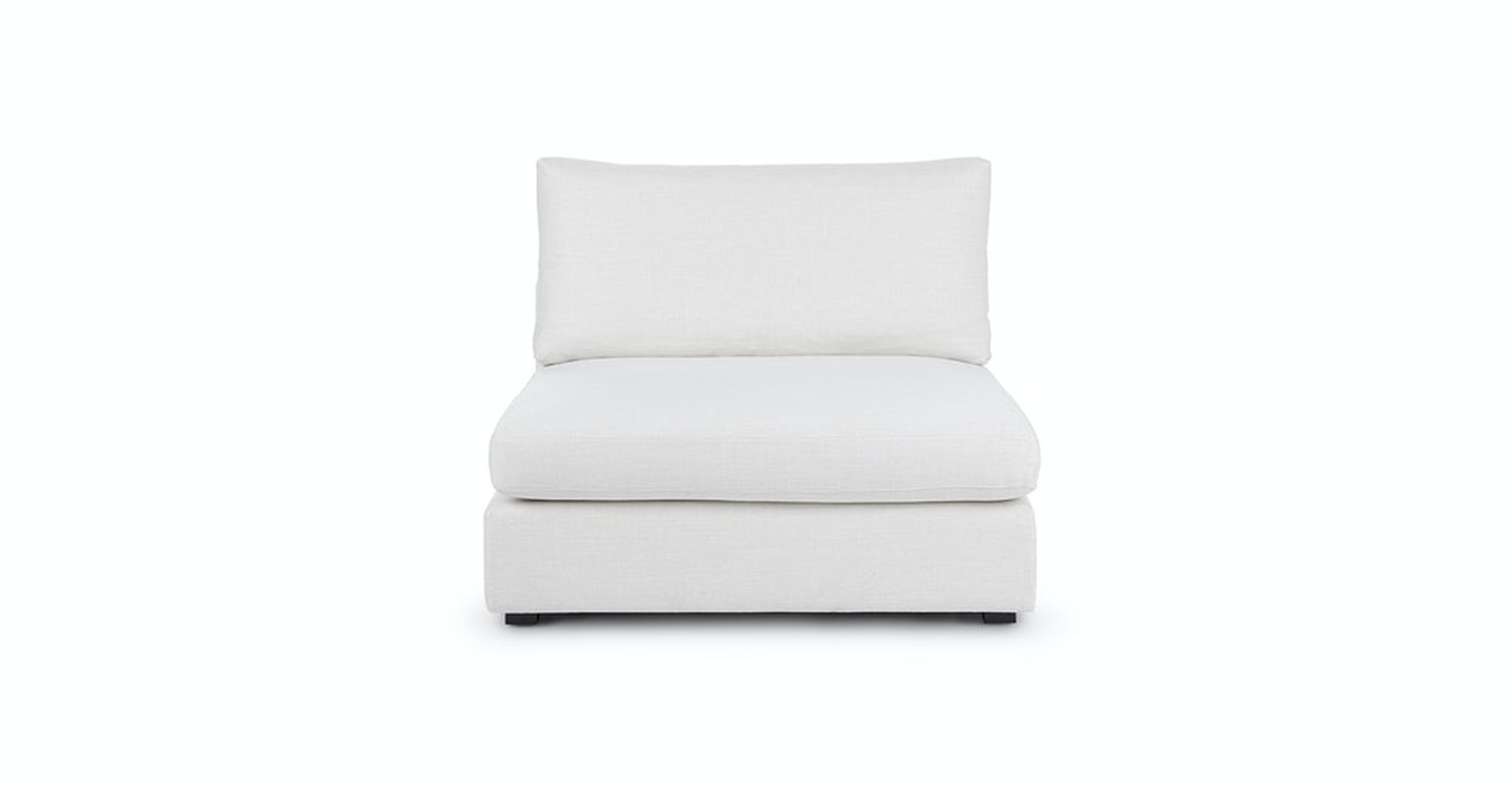 Beta Quartz White Armless Chair Module - Article