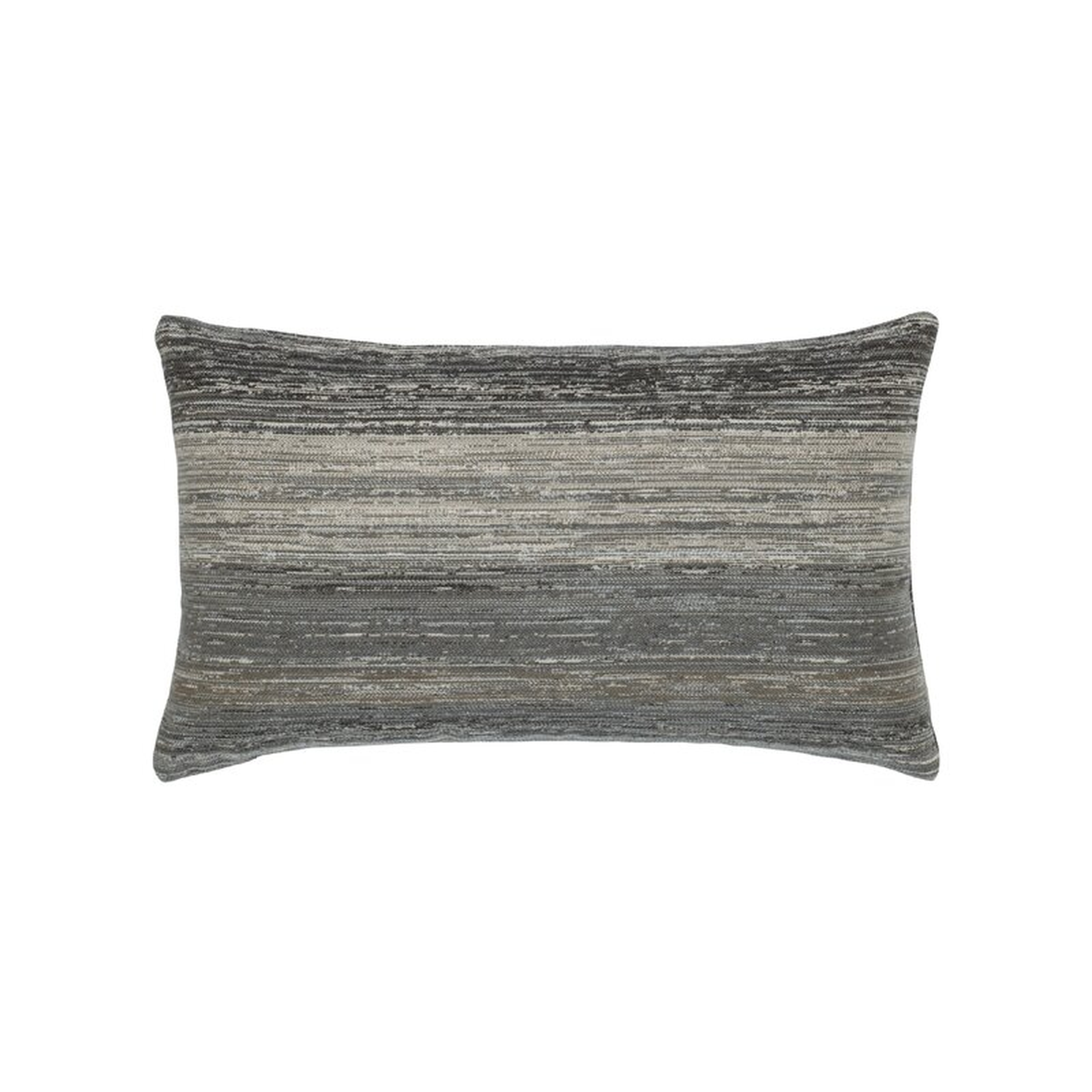Elaine Smith Texture Lagoon Sunbrella Indoor/Outdoor Striped Lumbar Pillow Color: Brown/Gray - Perigold