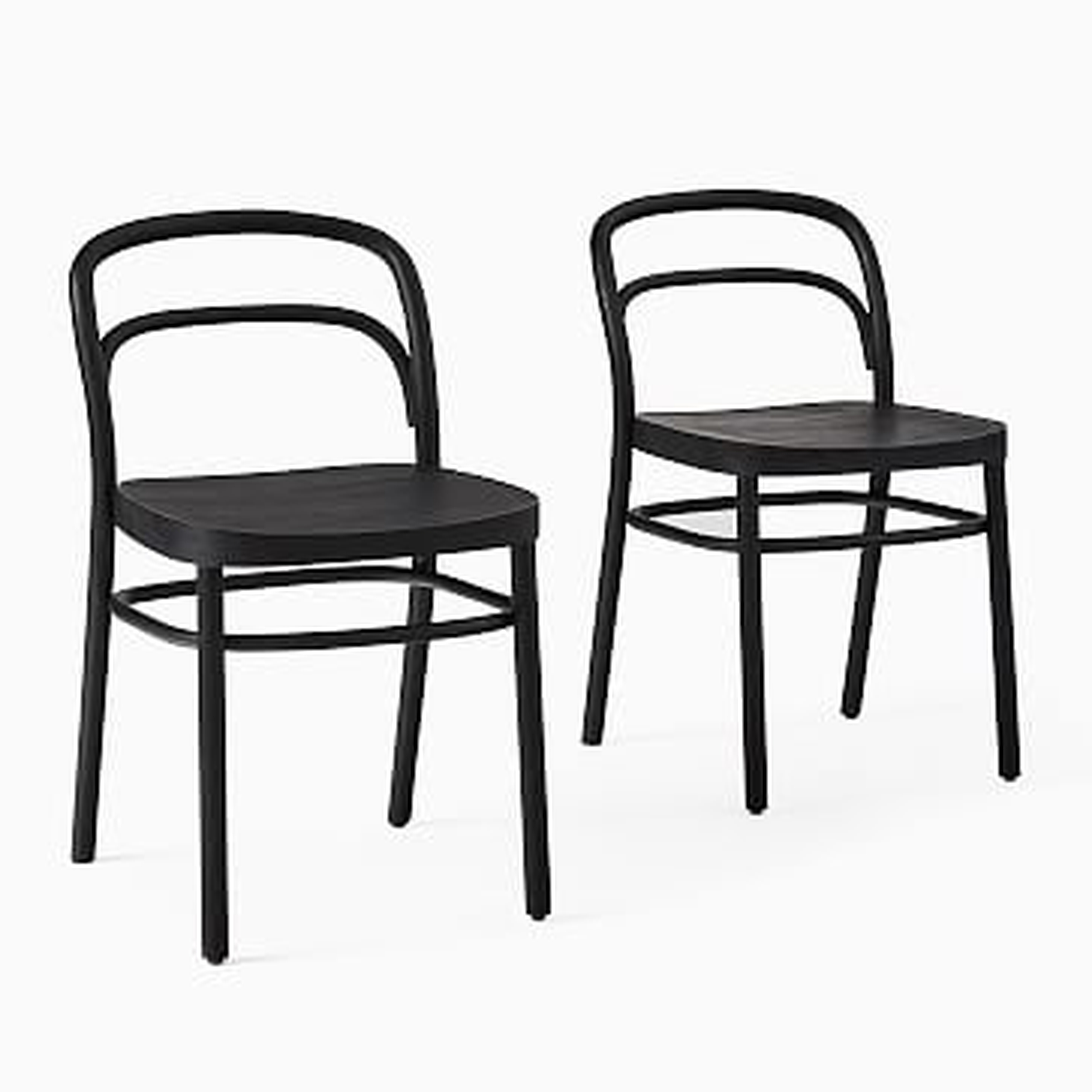Maria Dining Chair, Black, Set of 2 - West Elm