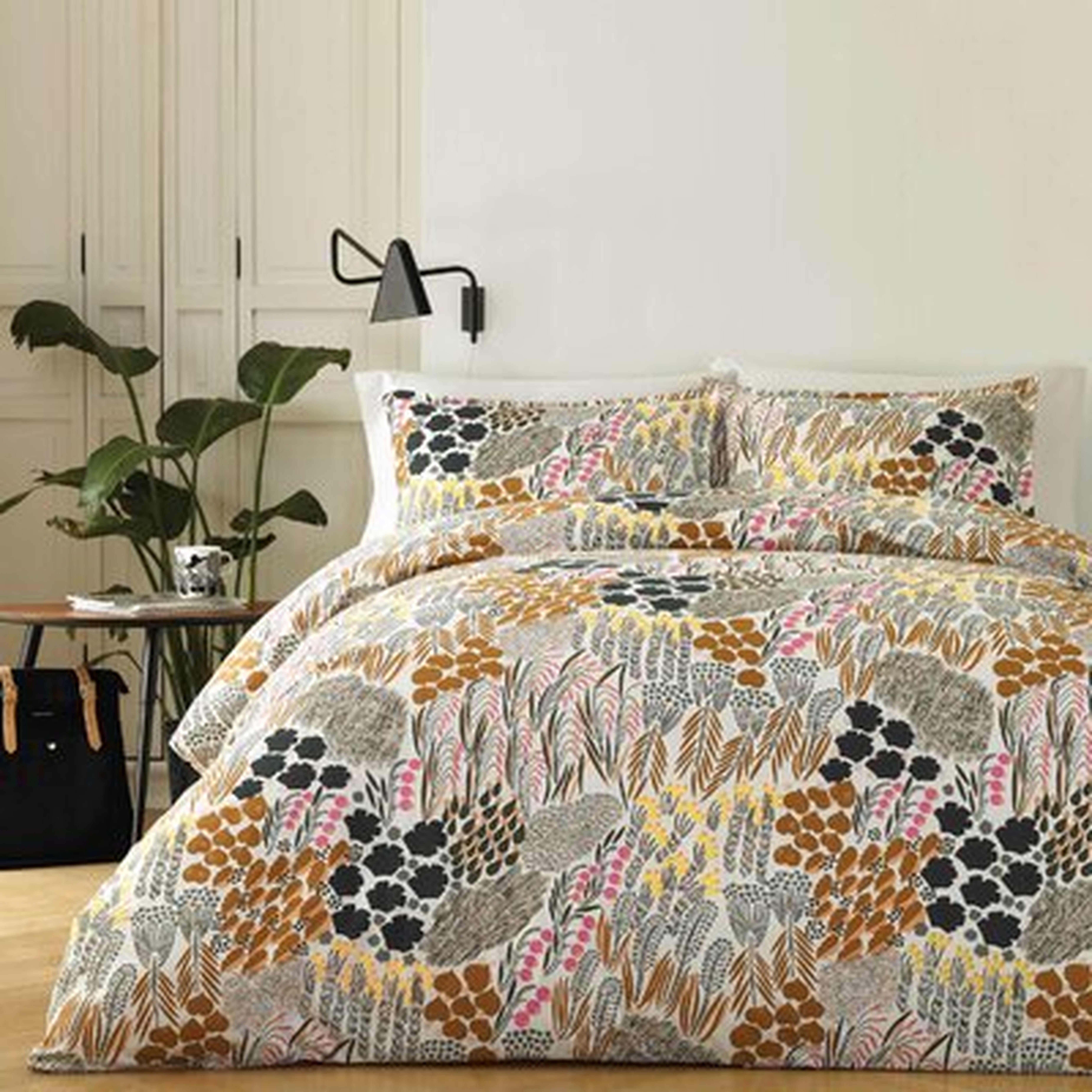 Marimekko Pieni Letto Brown Cotton Duvet Cover Set - AllModern