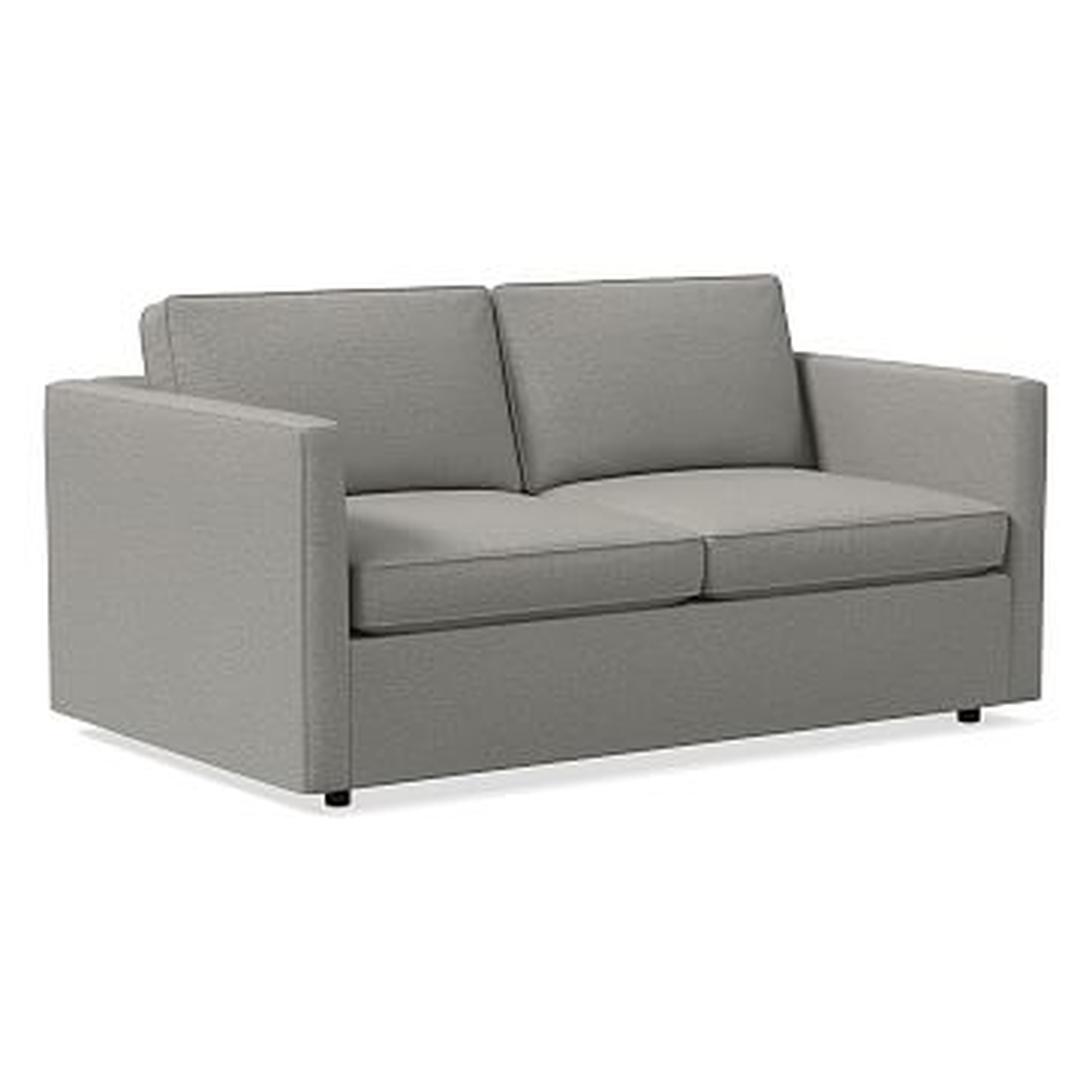 Harris 66" Sofa, Poly , Twill, Silver, Concealed Supports - West Elm
