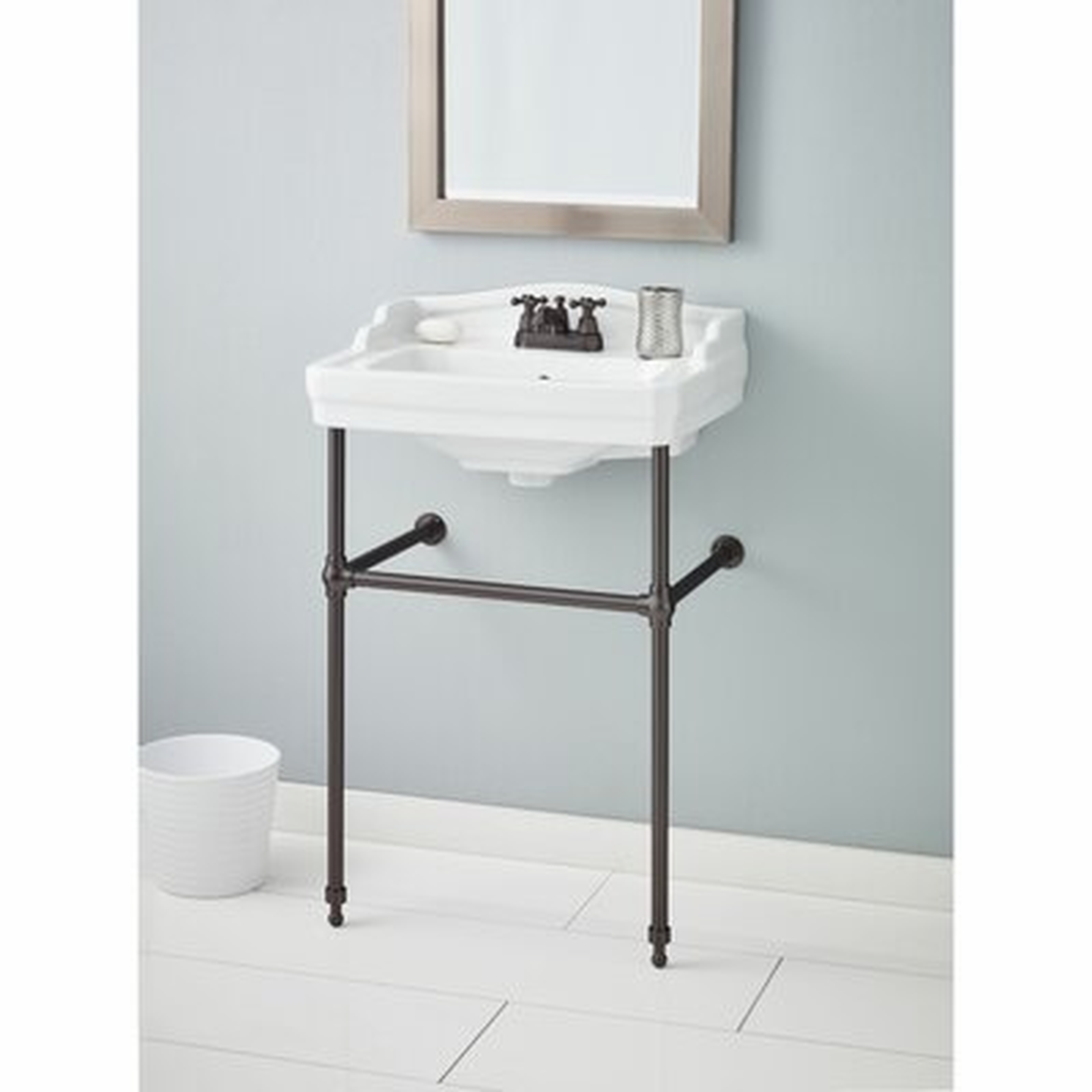 Essex 31" Tall Metal Rectangular Console Bathroom Sink with Overflow - Wayfair