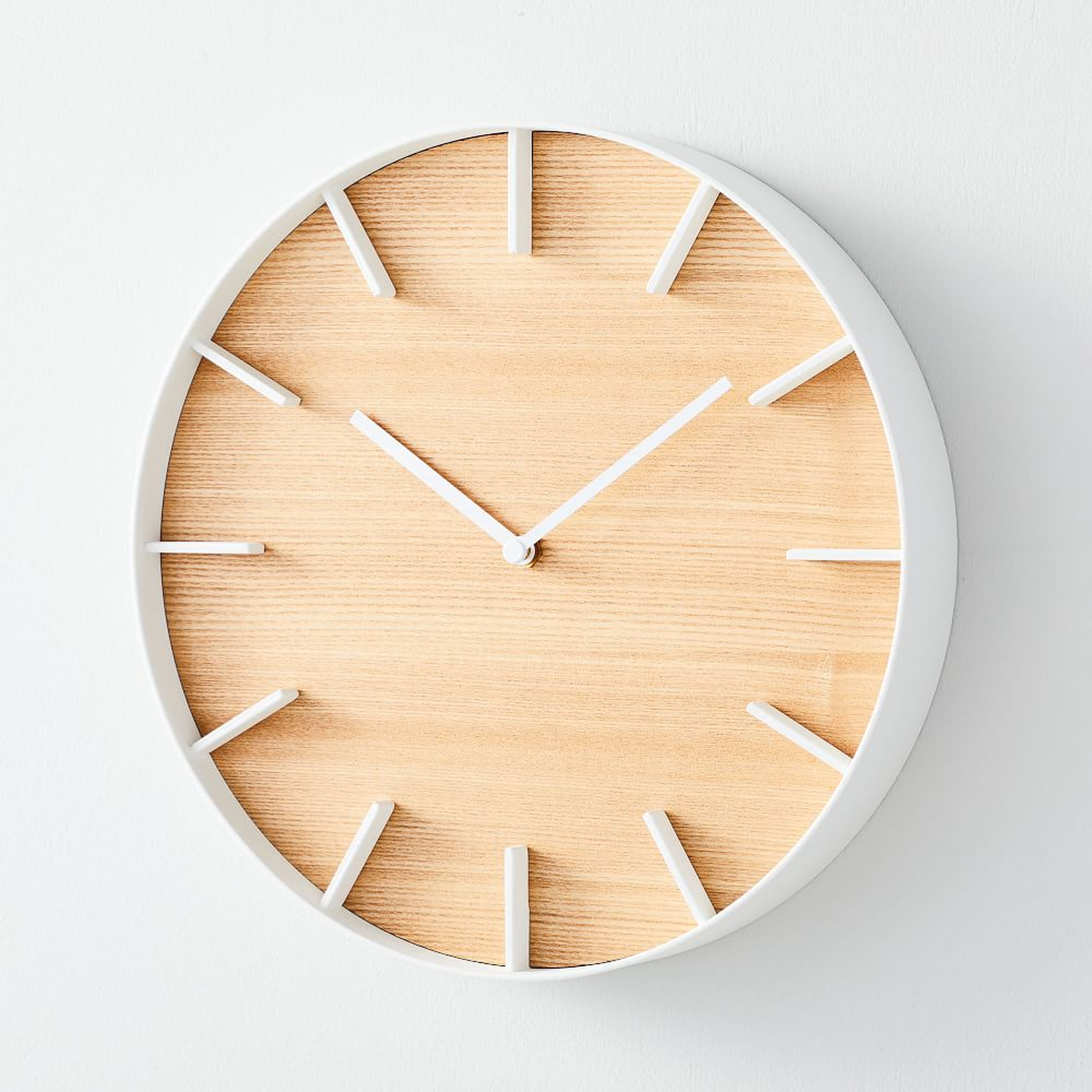 Wood-Faced Wall Clock, Natural - West Elm