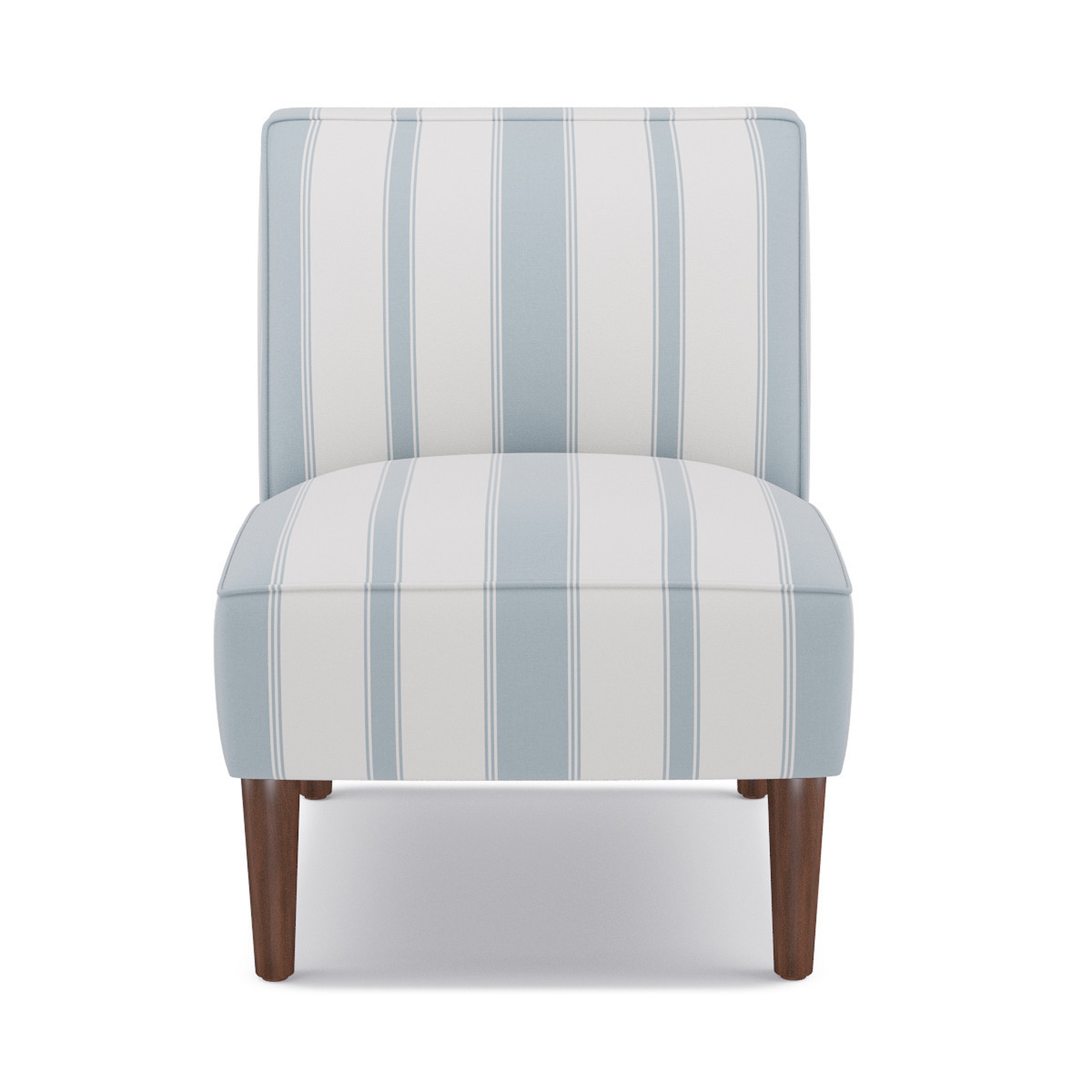 Slipper Chair | French Blue Clarence Stripe - The Inside
