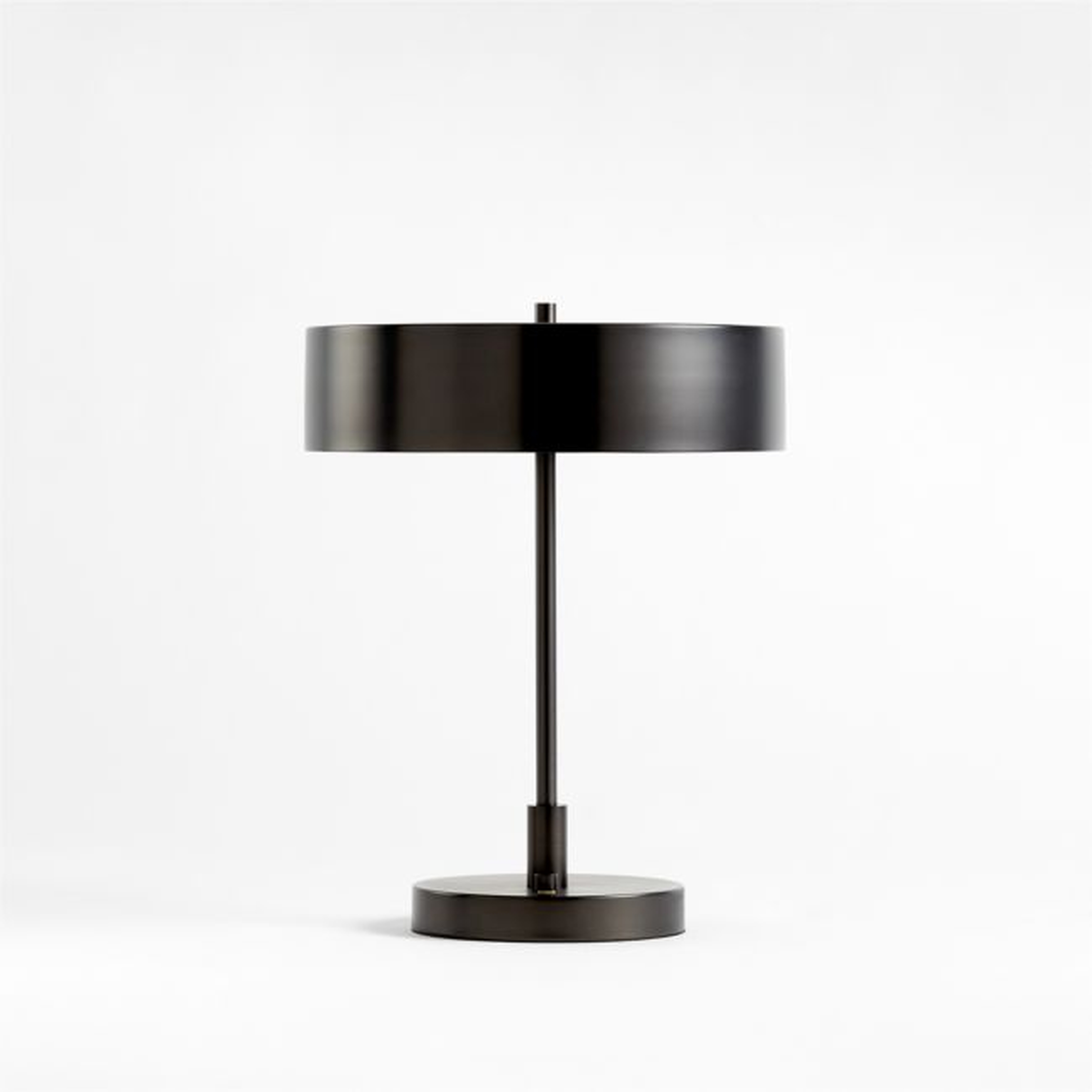 Zain Dark Pewter Grey Table Lamp with USB Port 18" - Crate and Barrel
