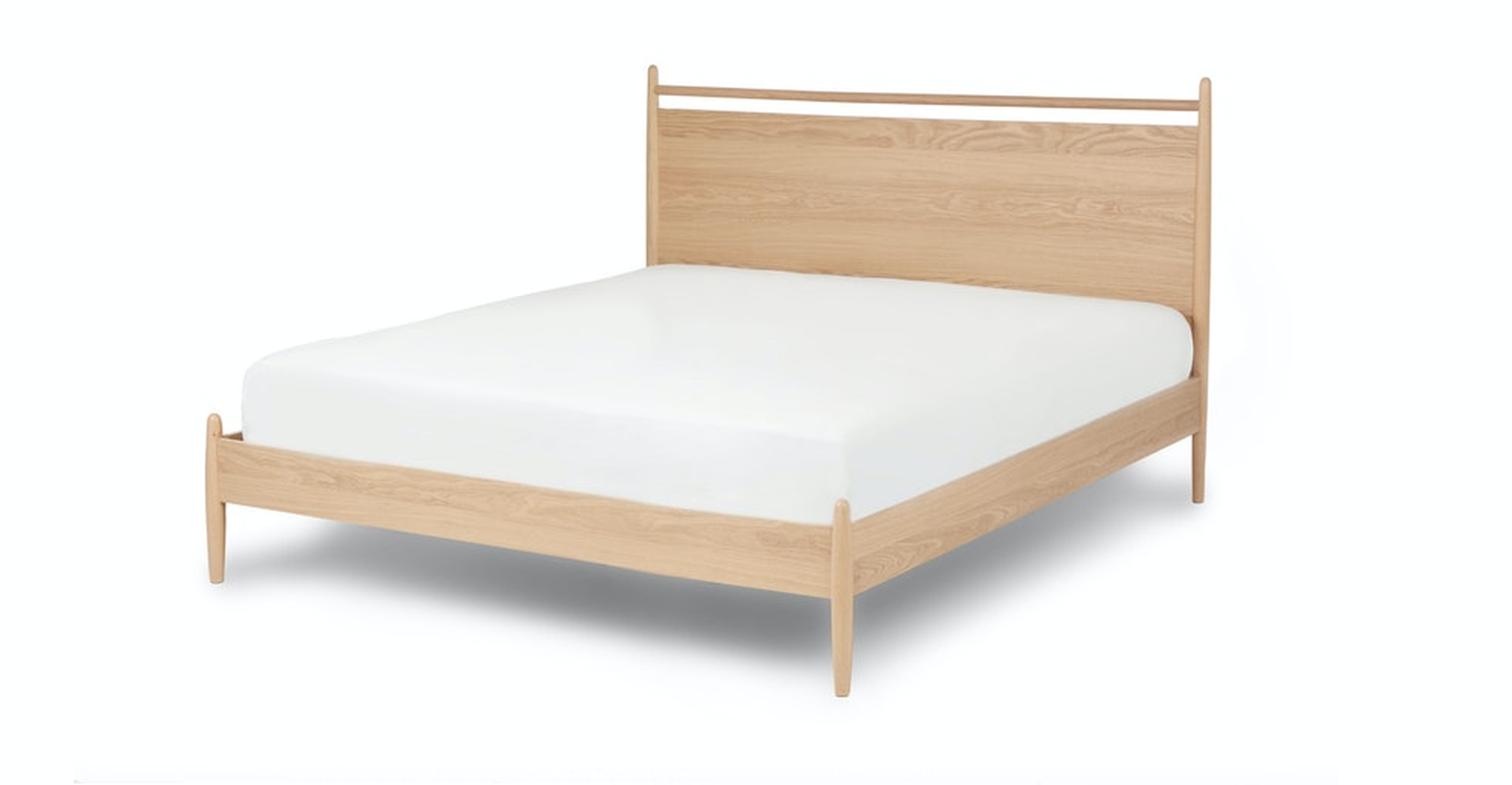 Lenia Panel White Oak King Bed - Article