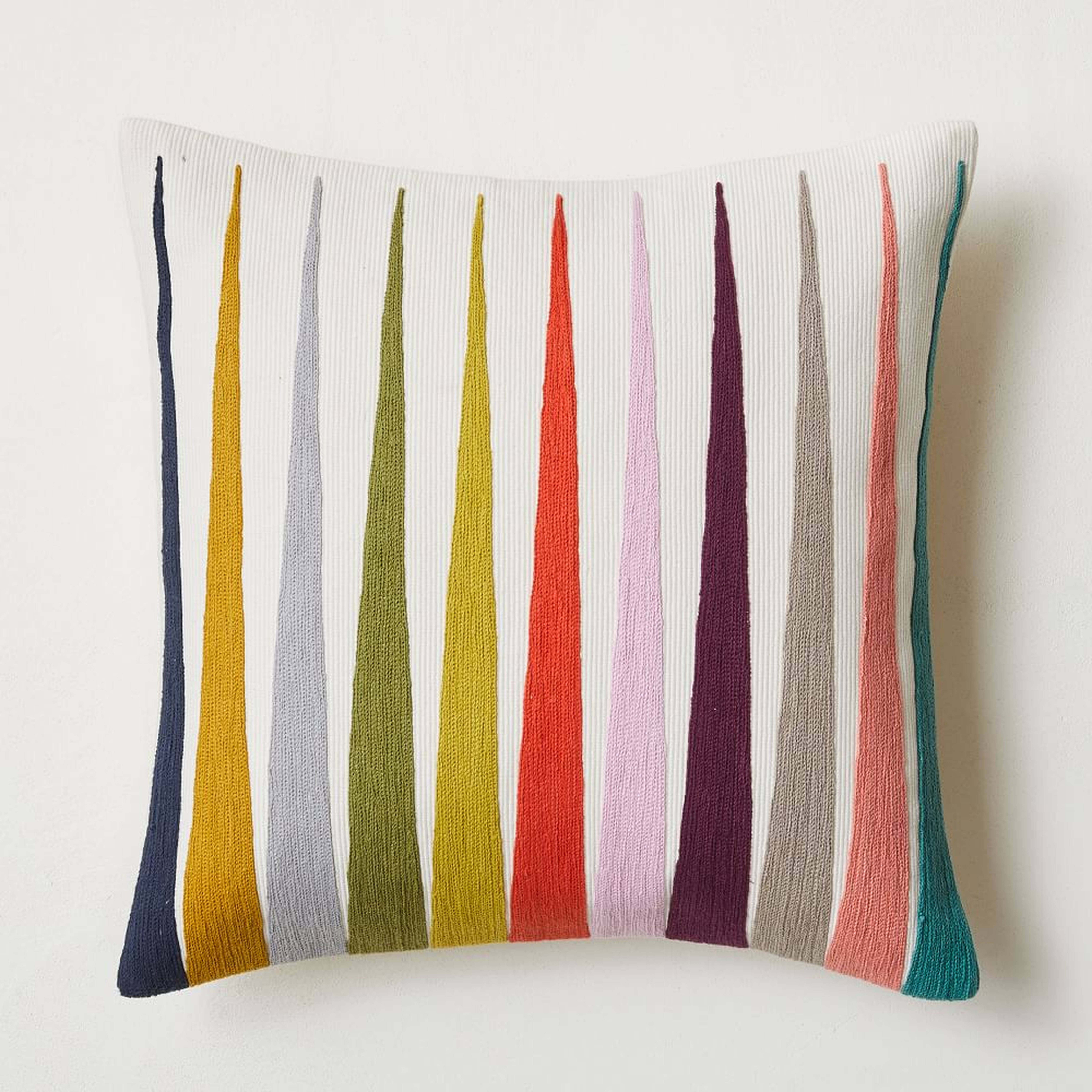 Margo Selby Spliced Lines Pillow Cover, 20"x20", Multi, Set of 2 - West Elm