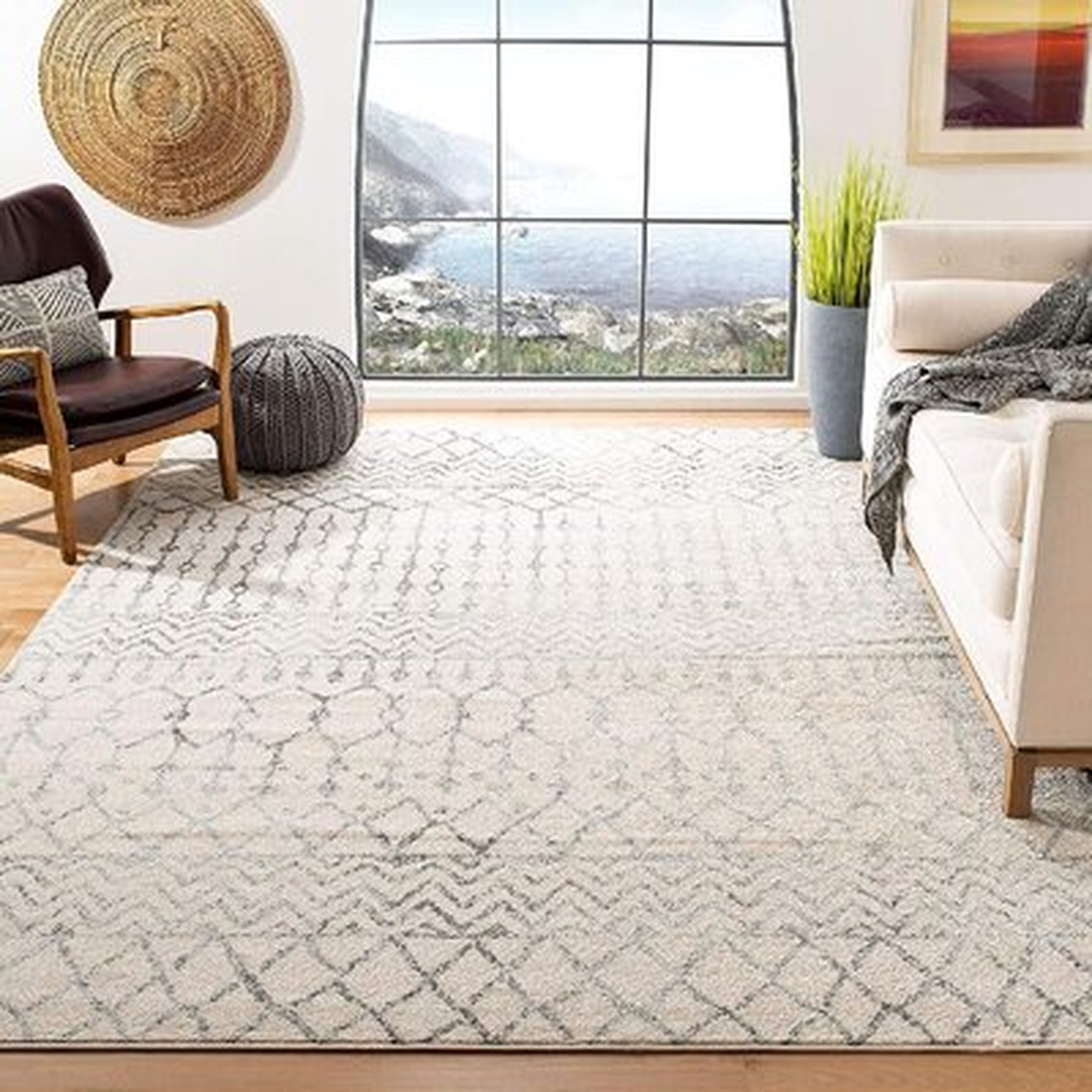 Omie Boho Distressed Non-Shedding Stain Resistant Living Room Bedroom Area Rug, 8' X 10' - Wayfair