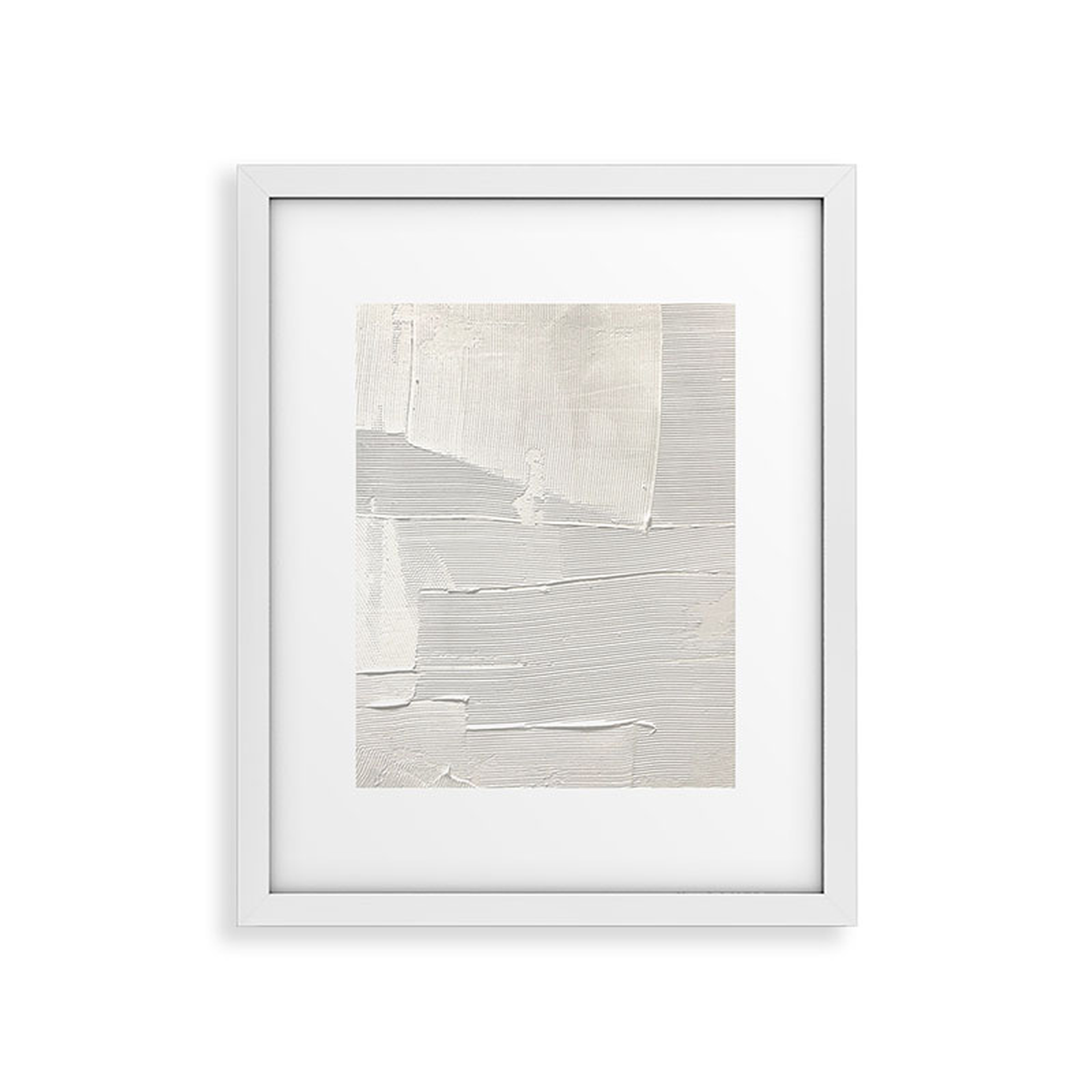 Relief 1 by Alyssa Hamilton Art - Framed Art Print Modern White 8" x 10" - Wander Print Co.