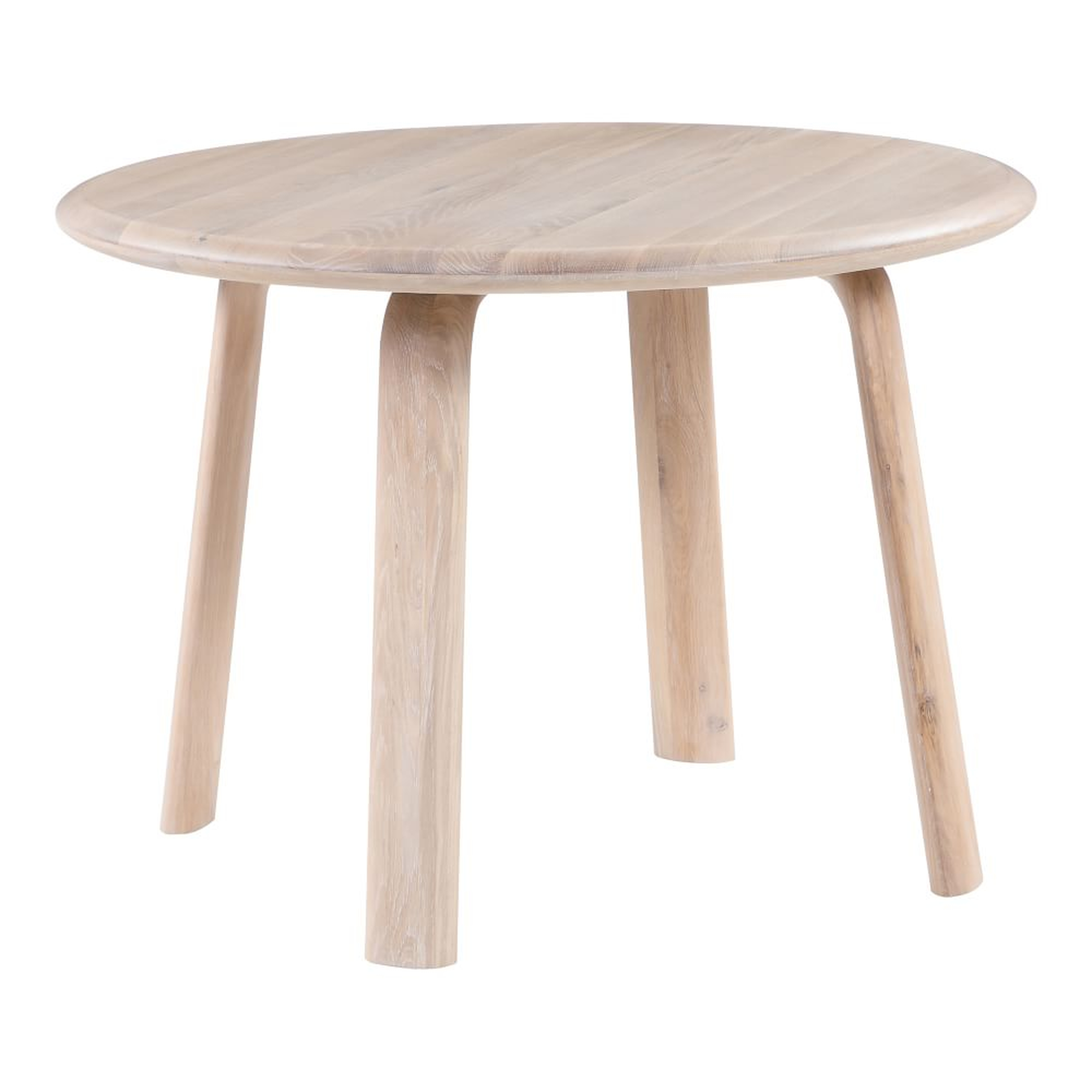 Simple Round Oak Dining Table,Solid White Oak Top, Solid White Oak Legs, - West Elm
