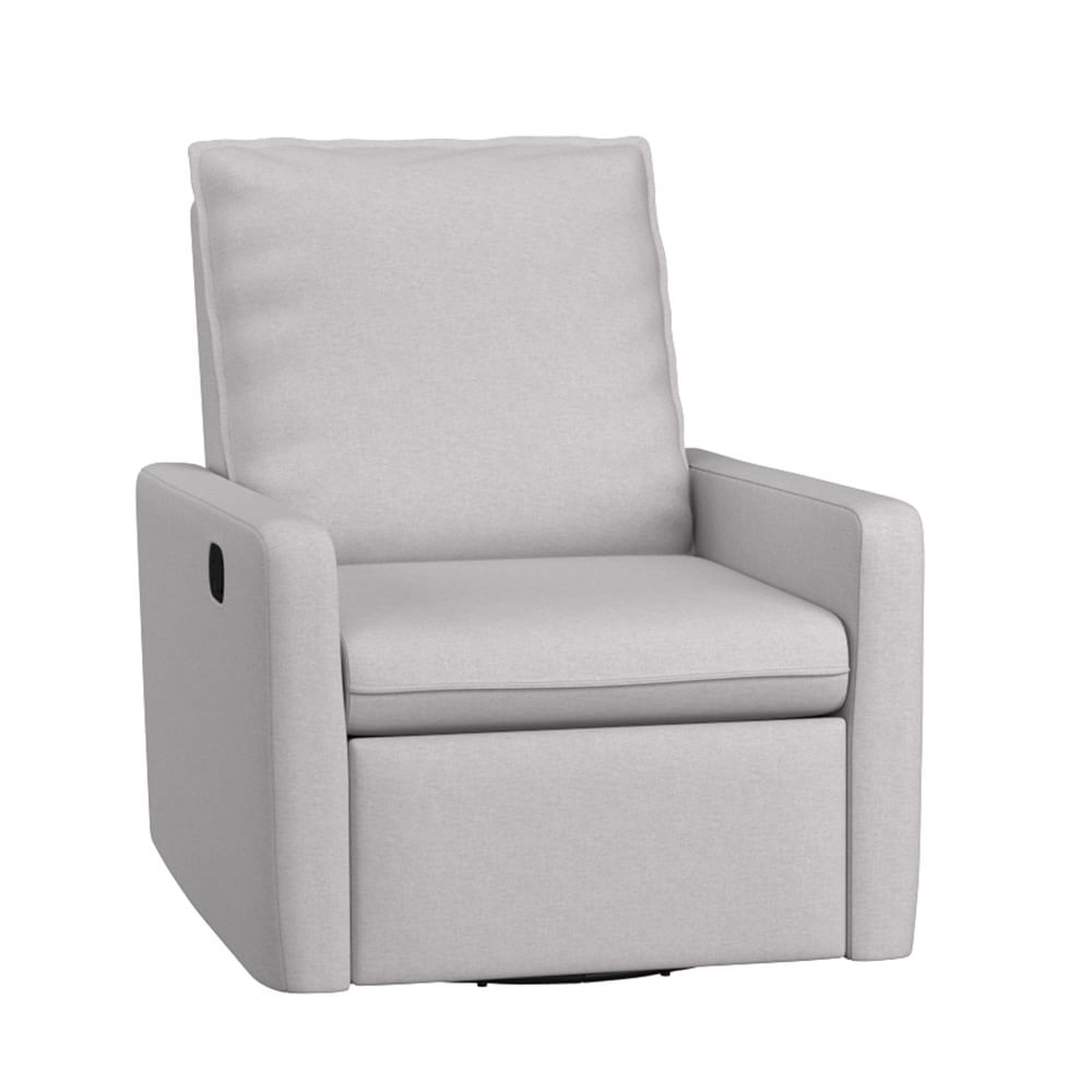 Paxton Swivel Glider and Recliner,Brushed Crossweave, Light Gray, WE Kids - West Elm