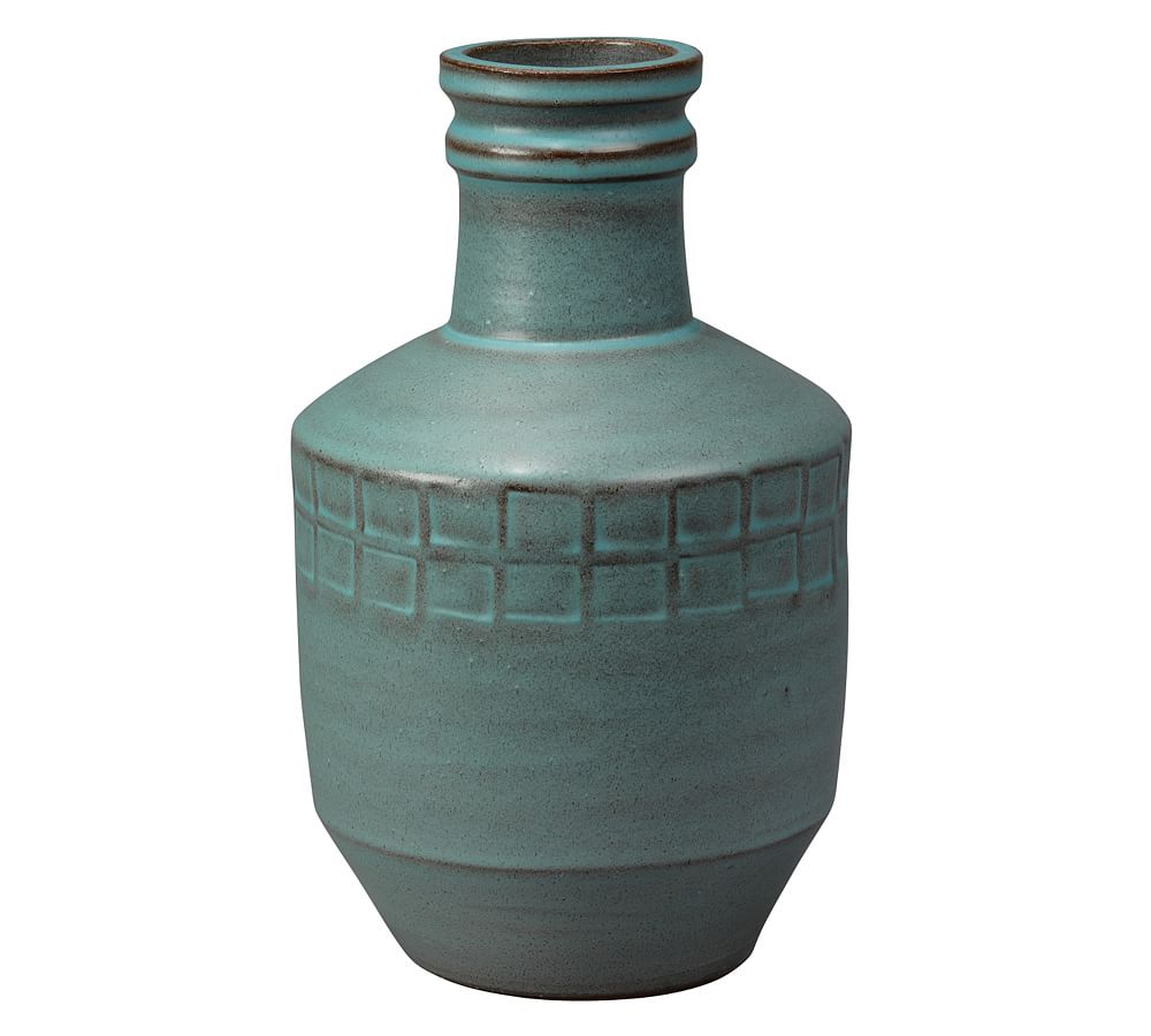 Elon Blue Ceramic Vessel - Pottery Barn
