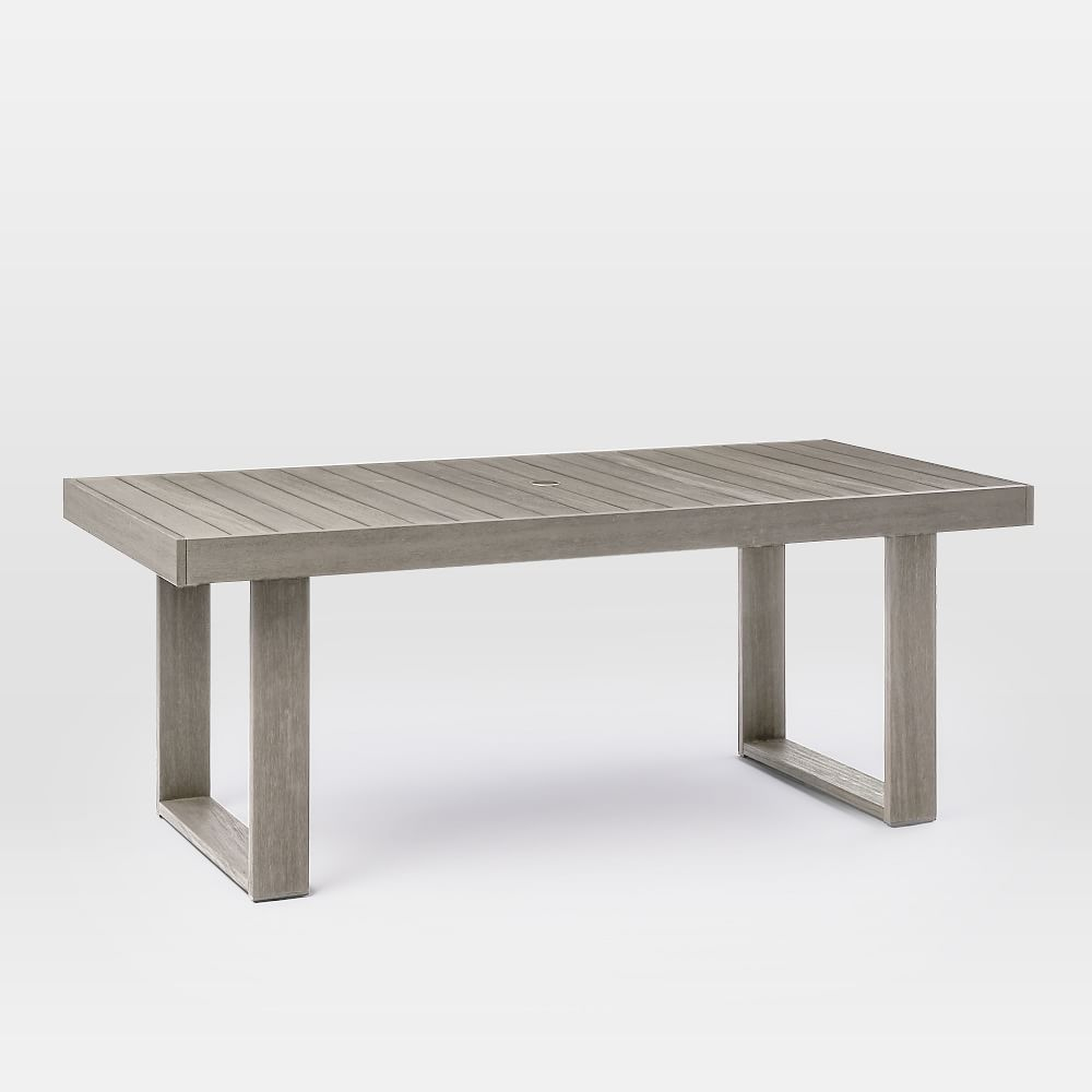 Portside Dining Table, 76.5", Weathered Gray - West Elm
