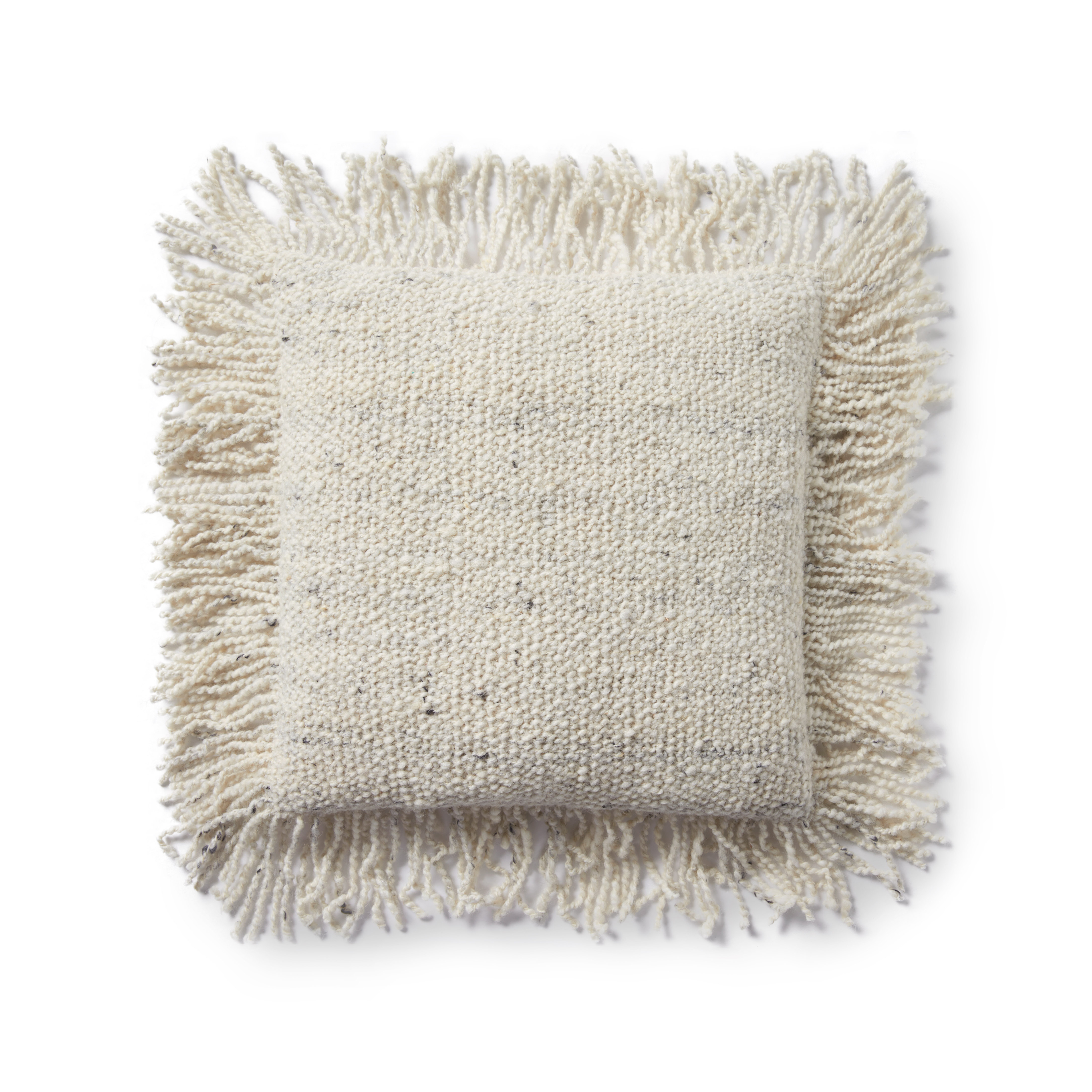 Loloi Pillows Ivory 18" x 18" Cover Only - Loloi Rugs