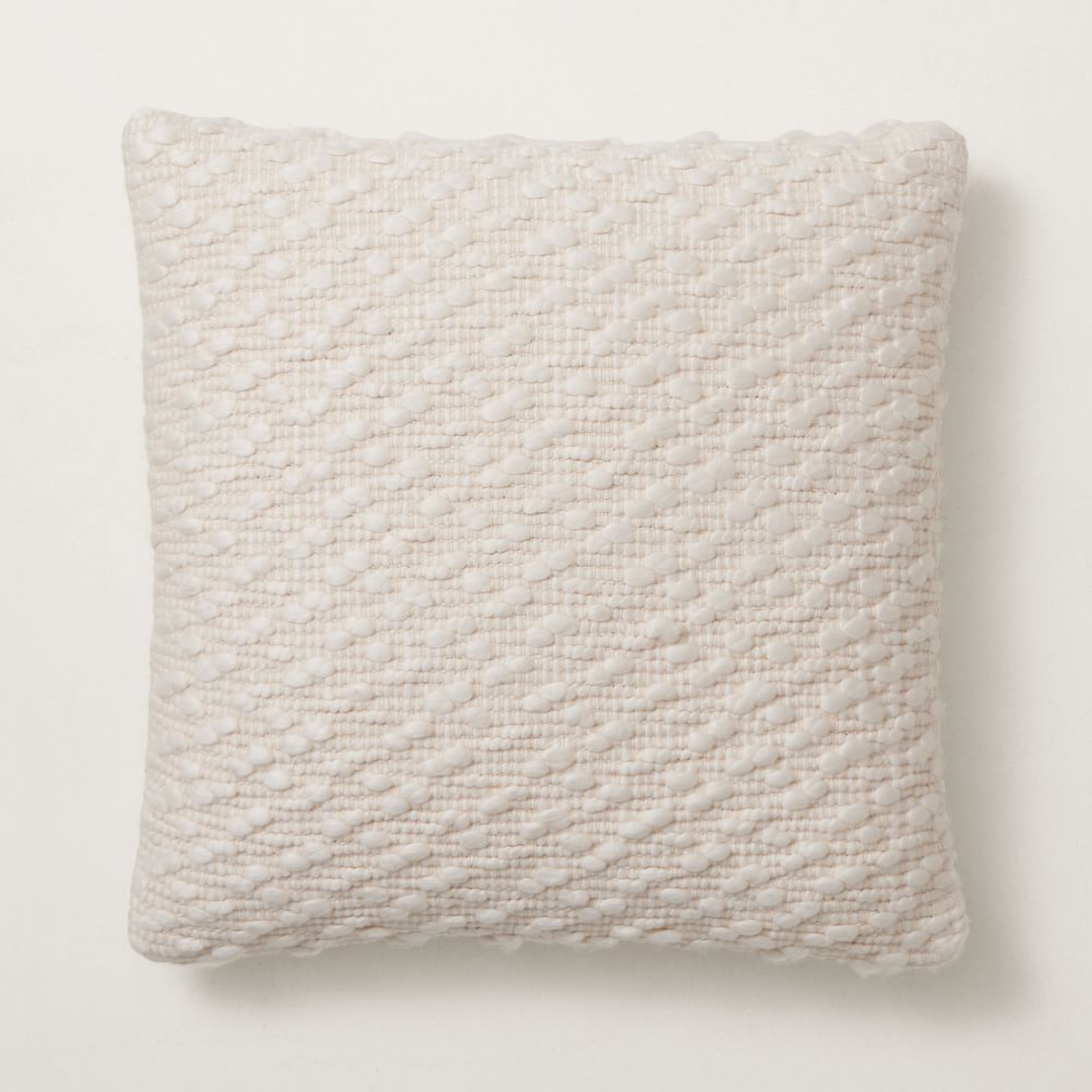 Soft Corded Bobble Pillow Cover, 18"x18", Natural Canvas, Set of 2 - West Elm