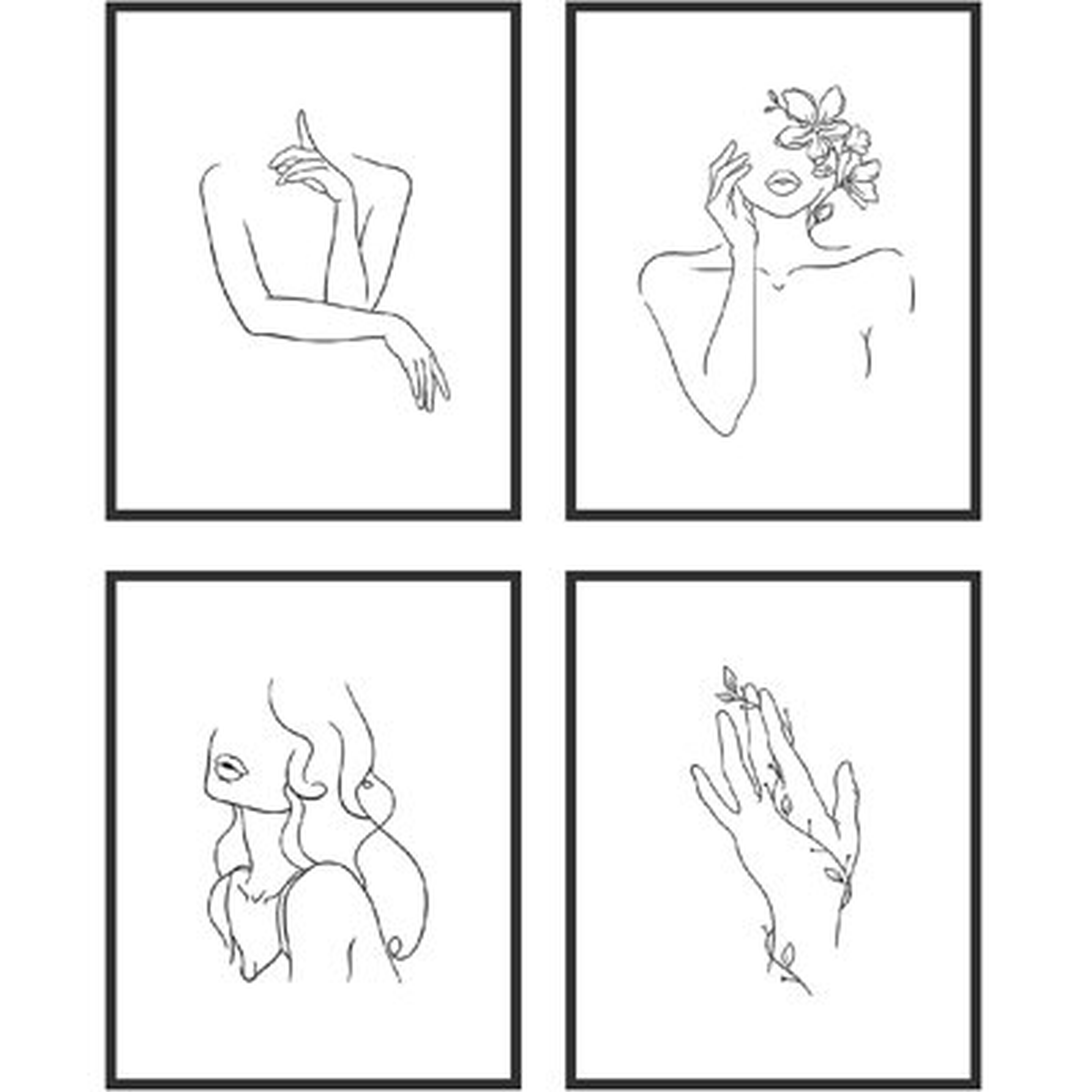 Minimalist Line Art Prints By | Aesthetic Art Posters | Wall Art Minimalist Painting | Minimal Wall Art | Drawing Poster |Unframed - Wayfair