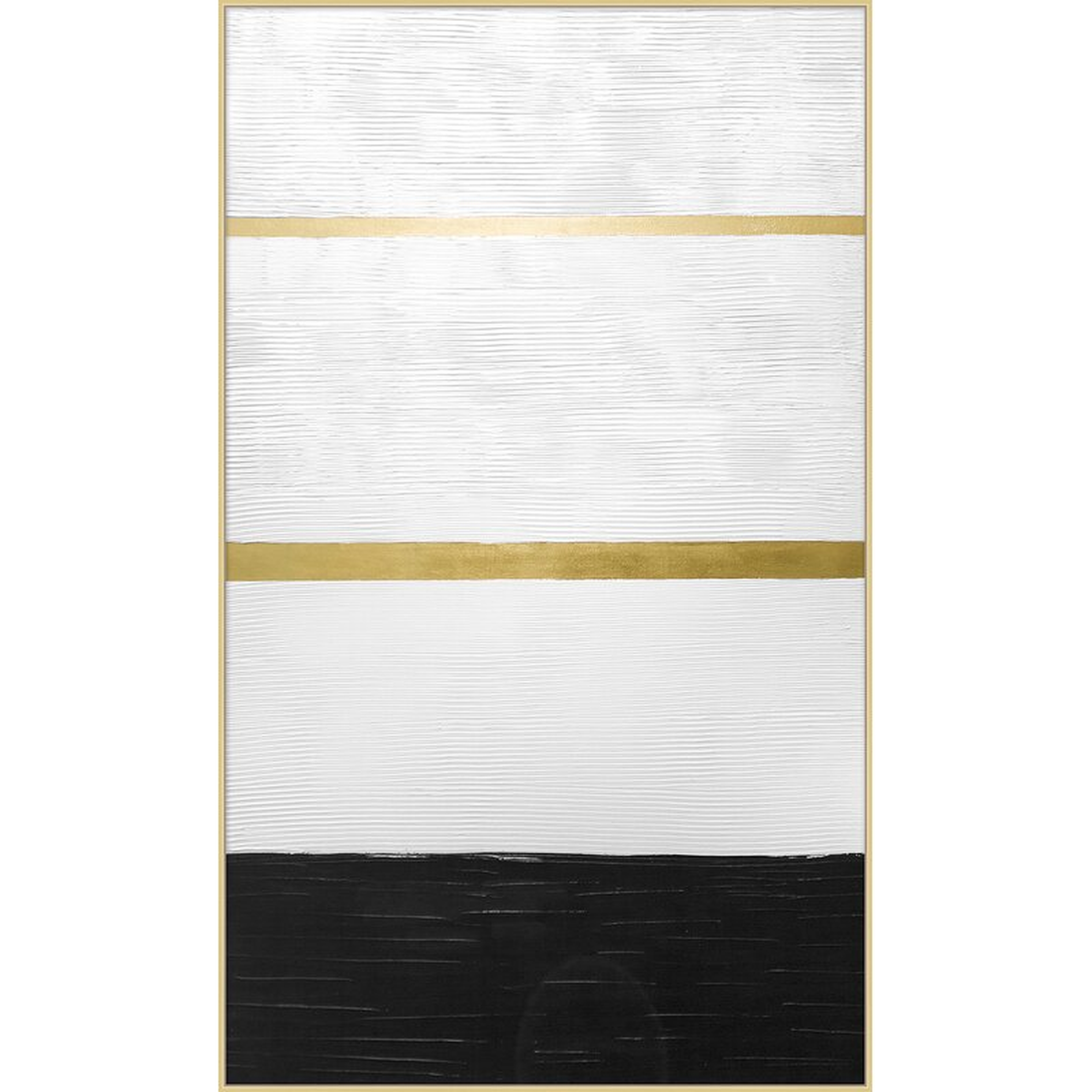 Wendover Art Group Black and Gold 2 by Thom Filicia - Floater Frame Painting Print on Canvas - Perigold