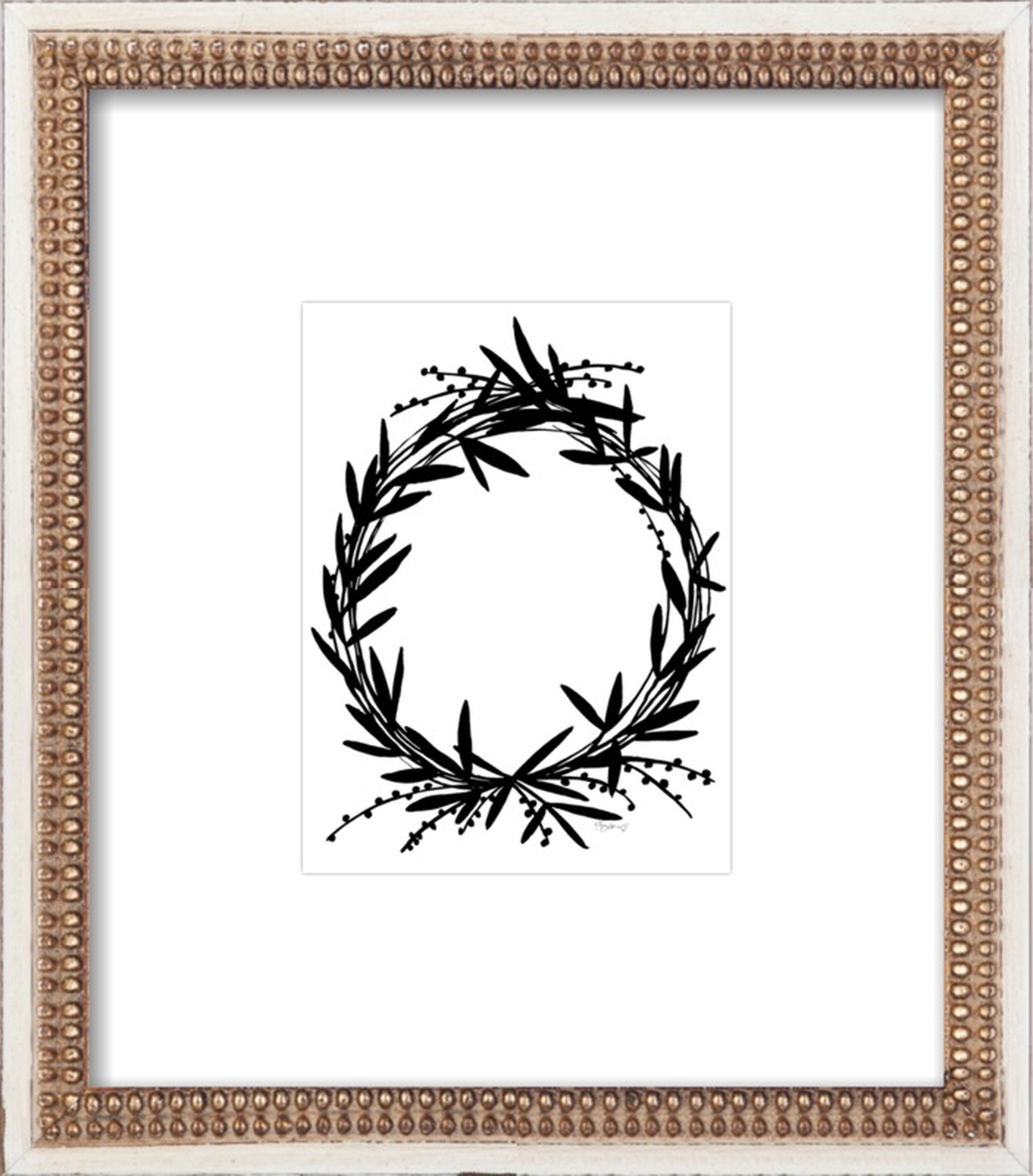 Black Wreath by Kate Roebuck for Artfully Walls - Artfully Walls