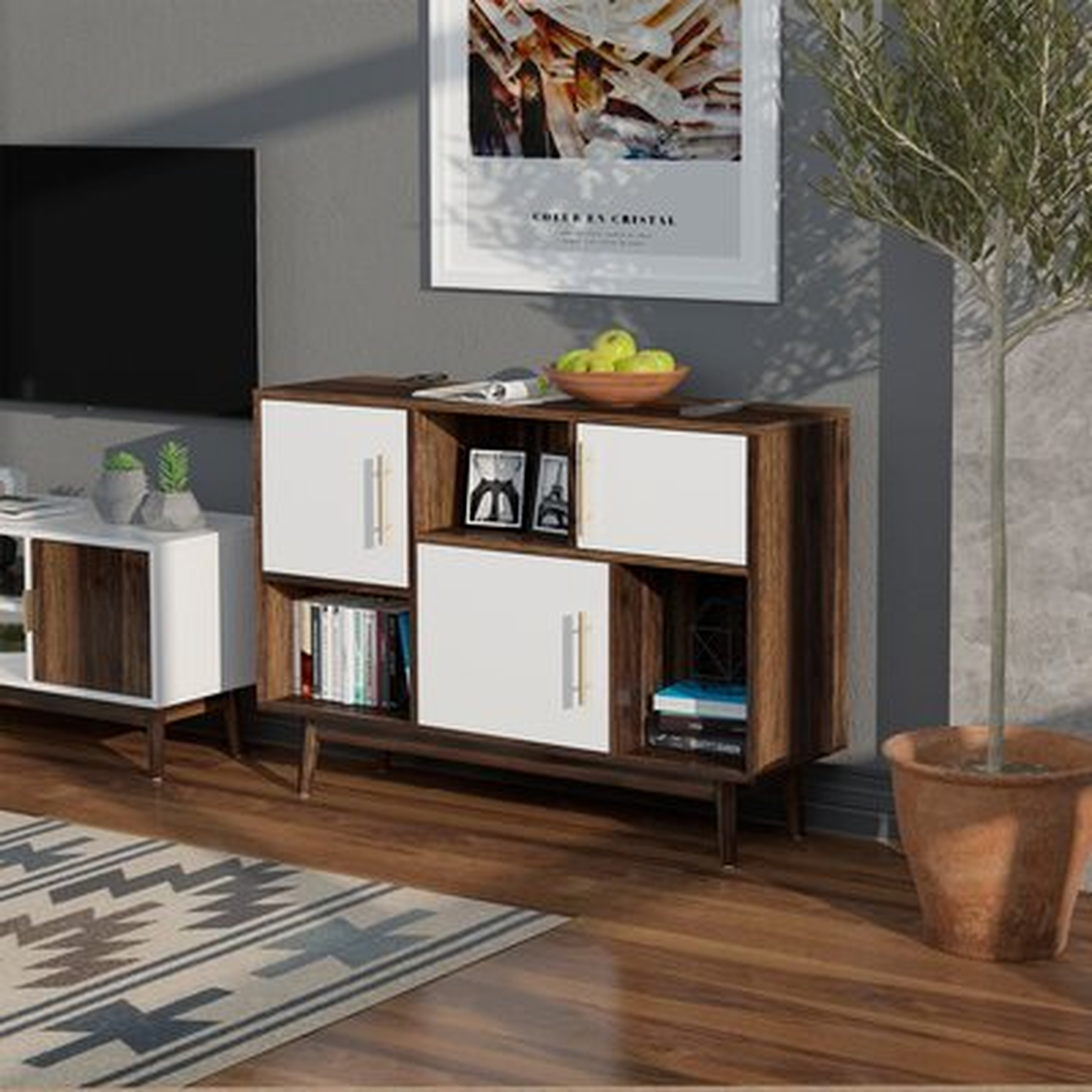 Everhardt Solid Wood 3 - Door Accent Cabinet - Wayfair