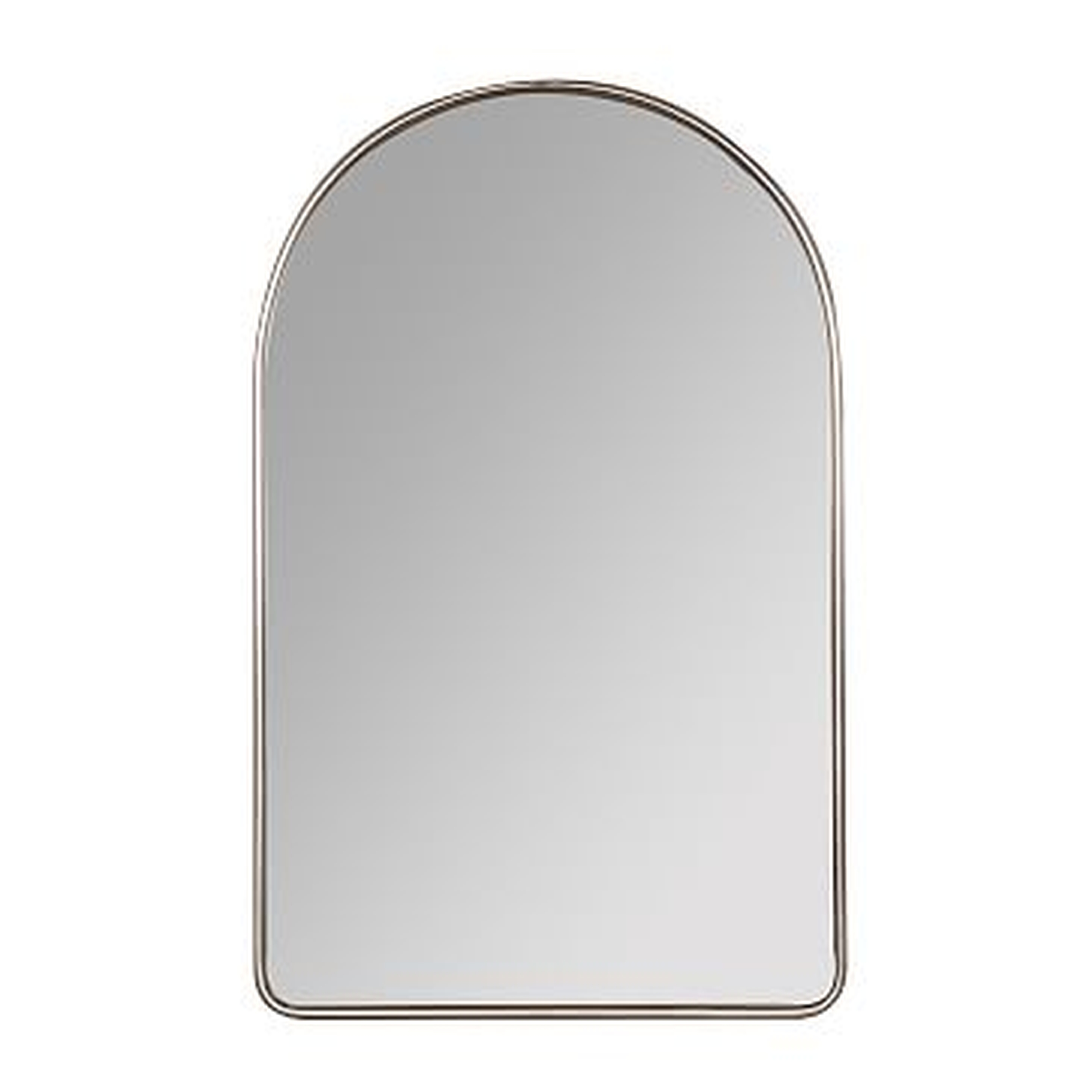Metal Arch Mirror, Silver, 38" - West Elm