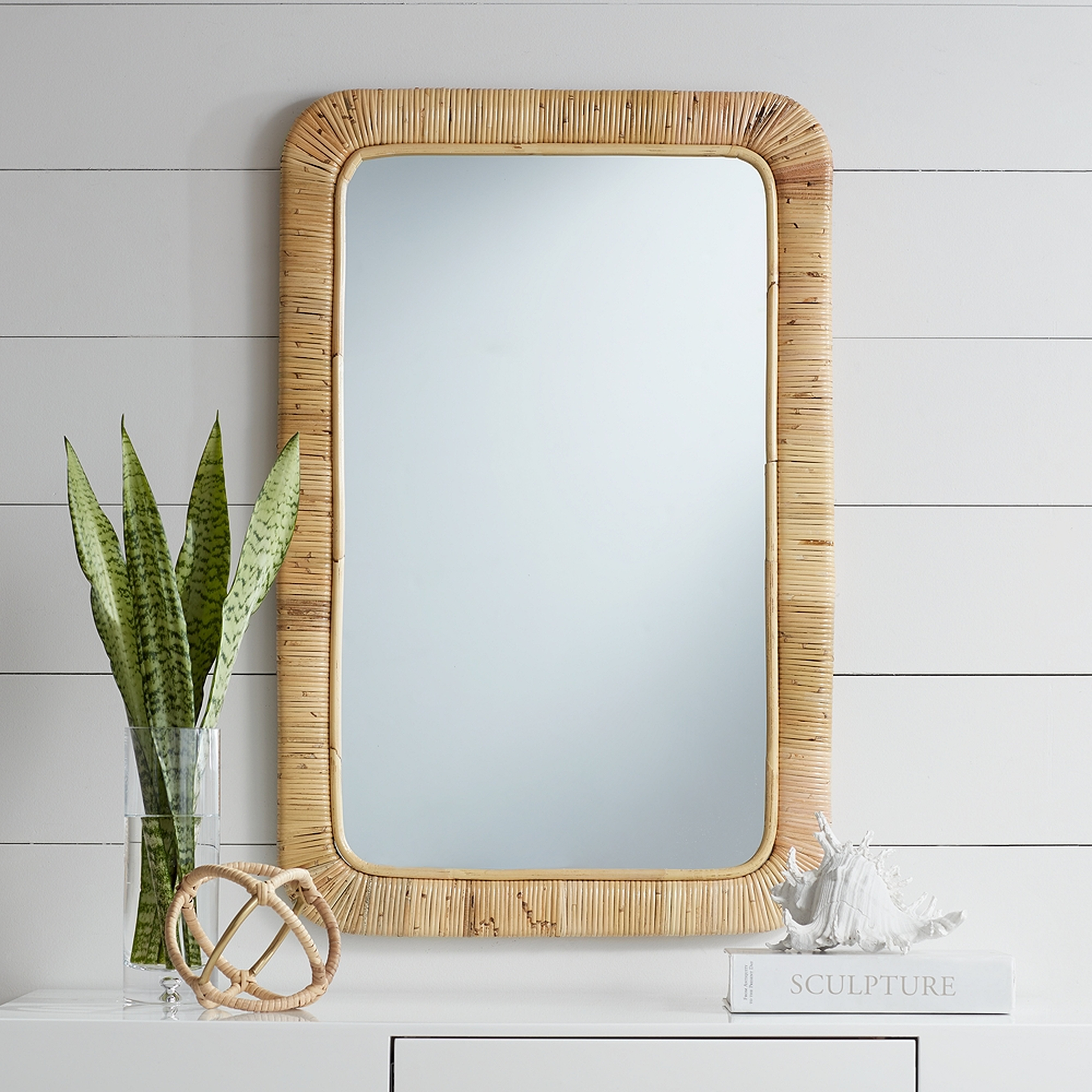 Westby 24" x 36" Rattan Wrapped Wall Mirror - Style # 75N25 - Lamps Plus