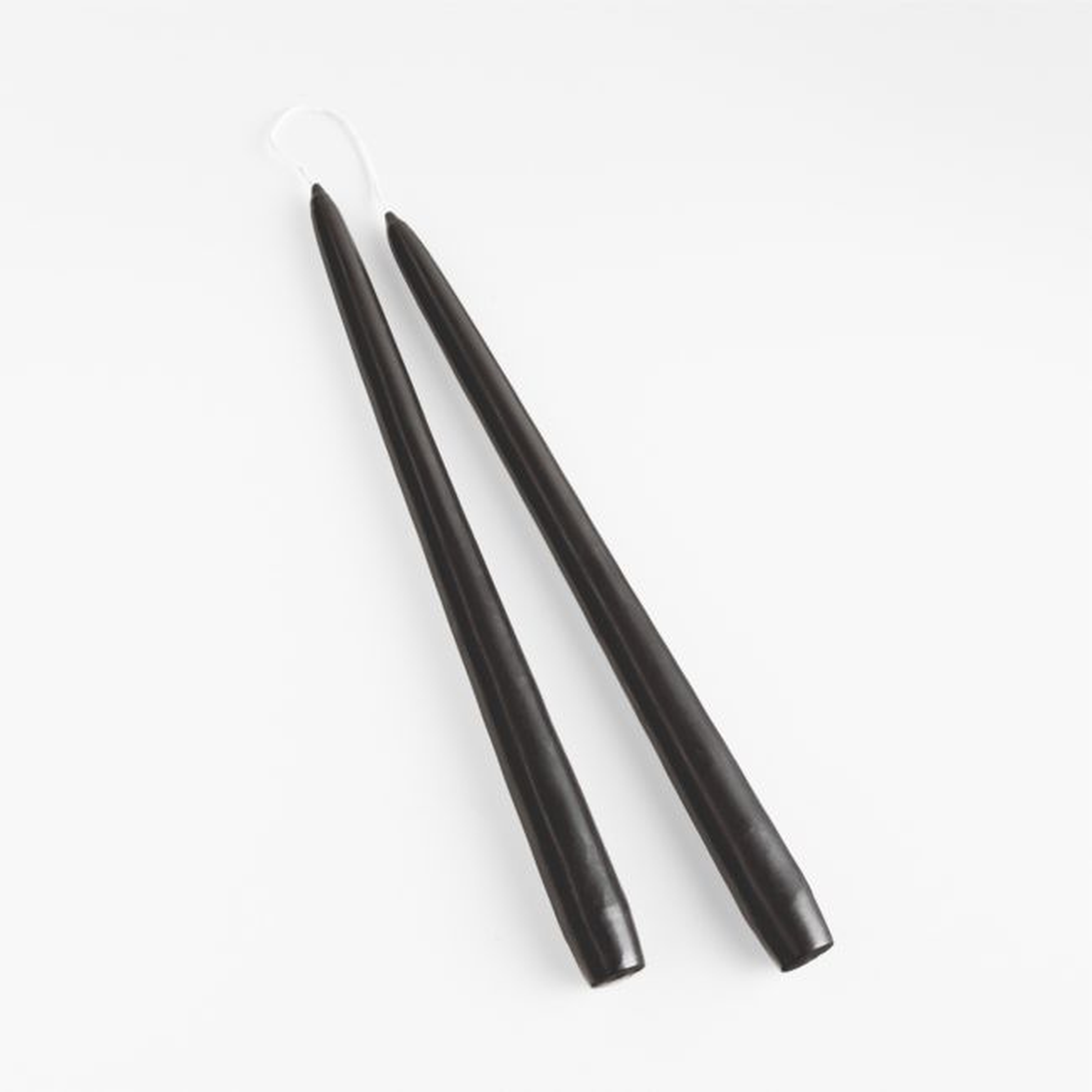 Dipped Black Taper Candles 12", Set of 2 - Crate and Barrel