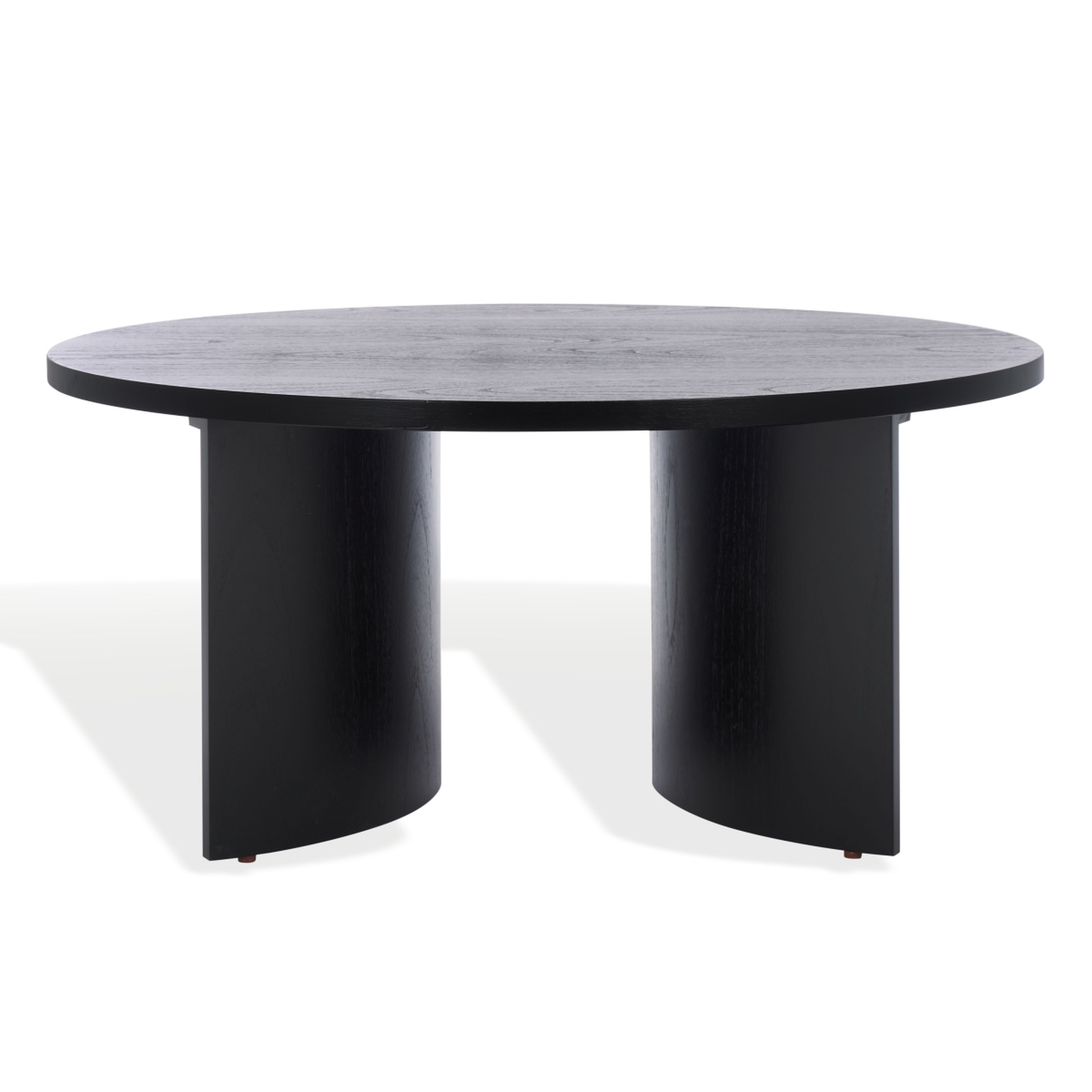 Audriella Round Wood Accent Table - Black - Safavieh Couture
