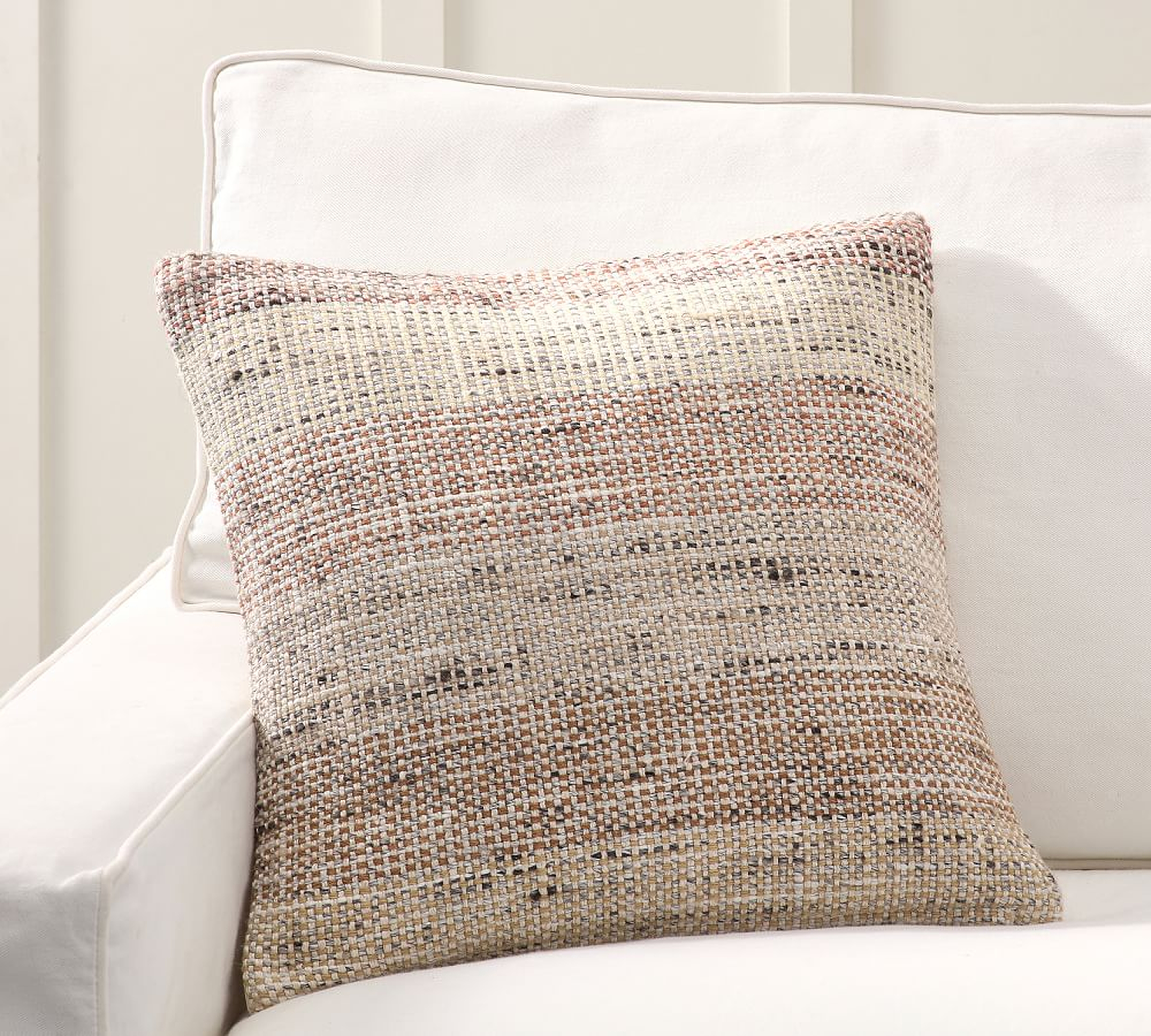 Reeve Textured Striped Pillow, Multi, 20" x 20" - Pottery Barn