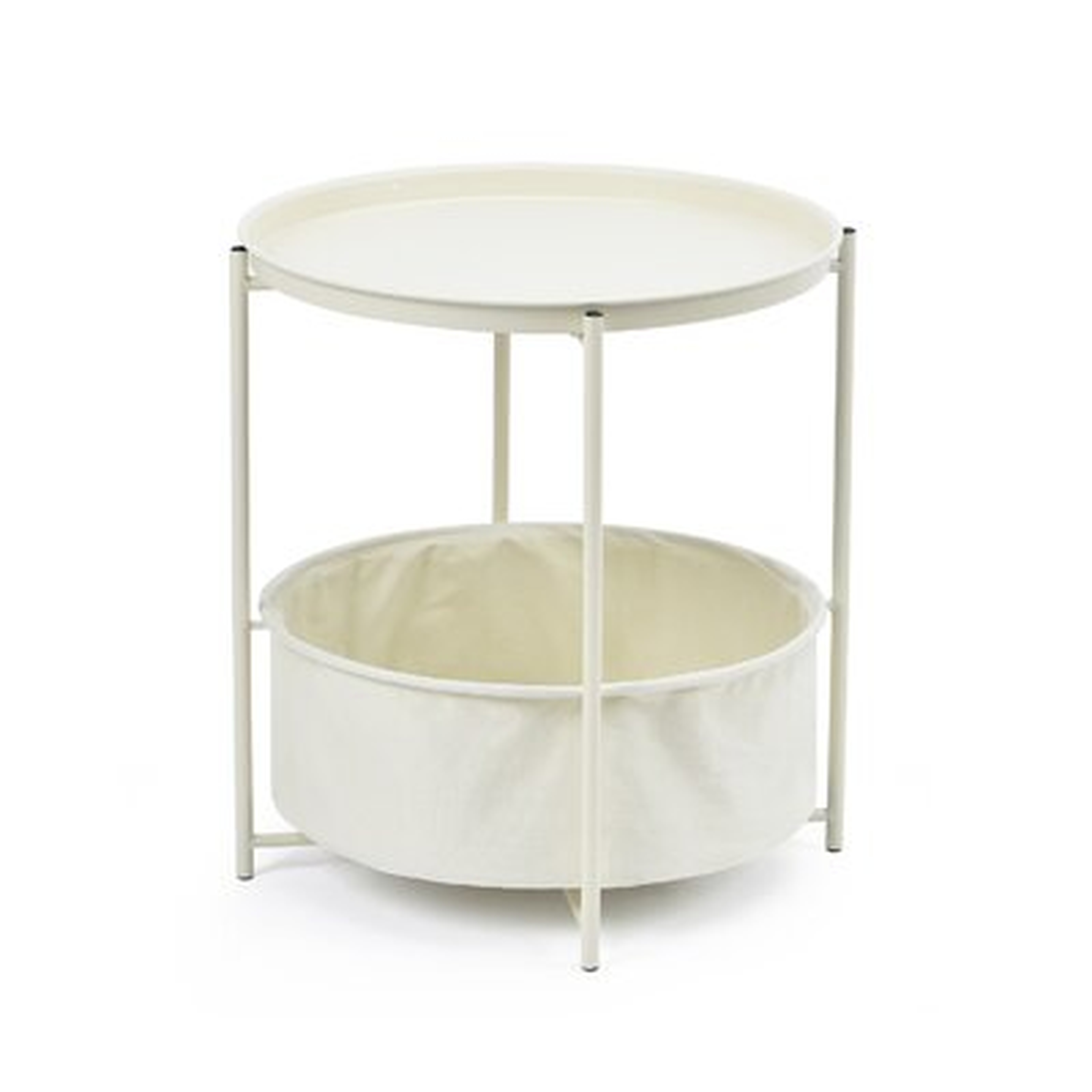 Adèle Tray Top Cross Legs End Table with Storage - Wayfair