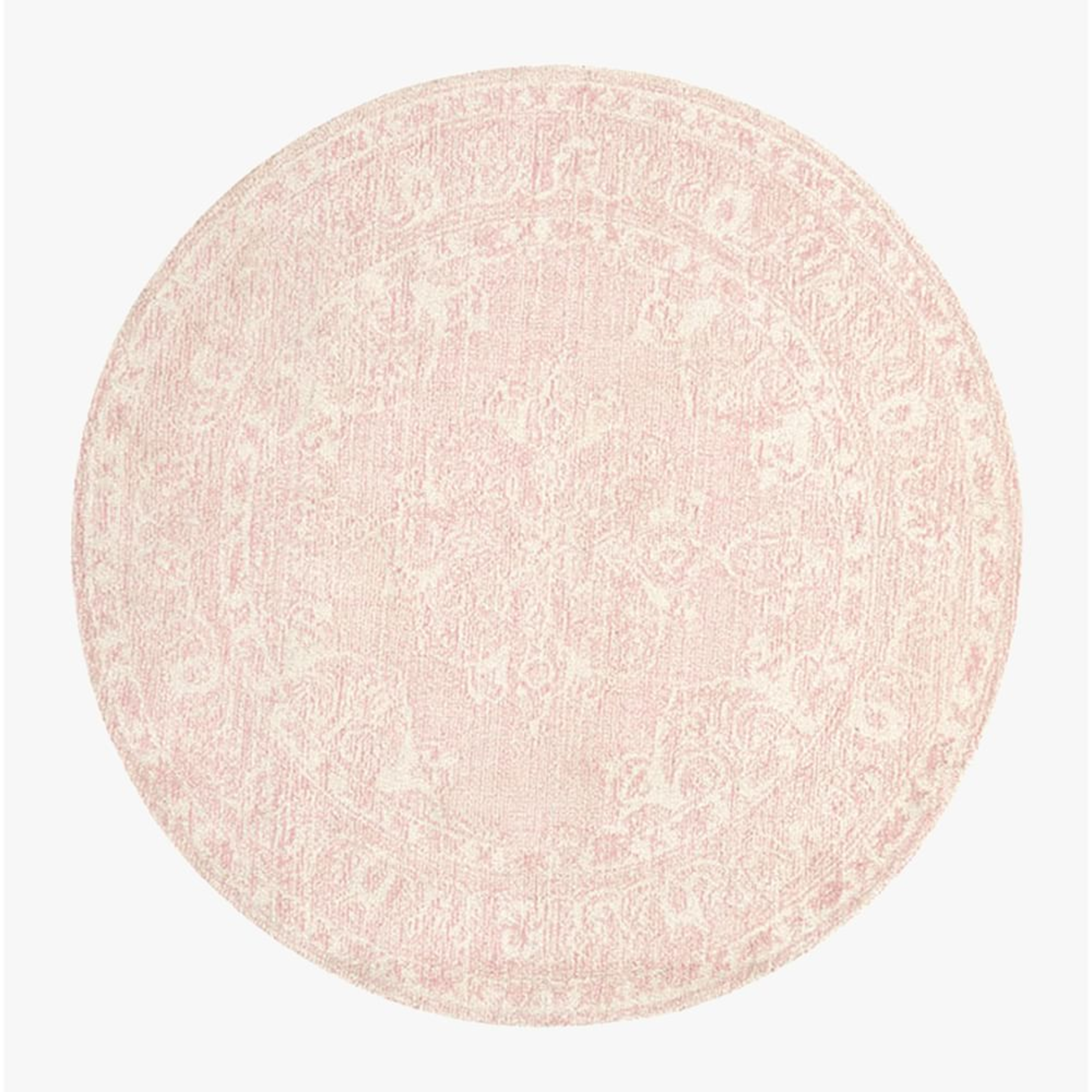 Astrid Tufted Round Rug, 5ft Round, Blush - Pottery Barn Teen