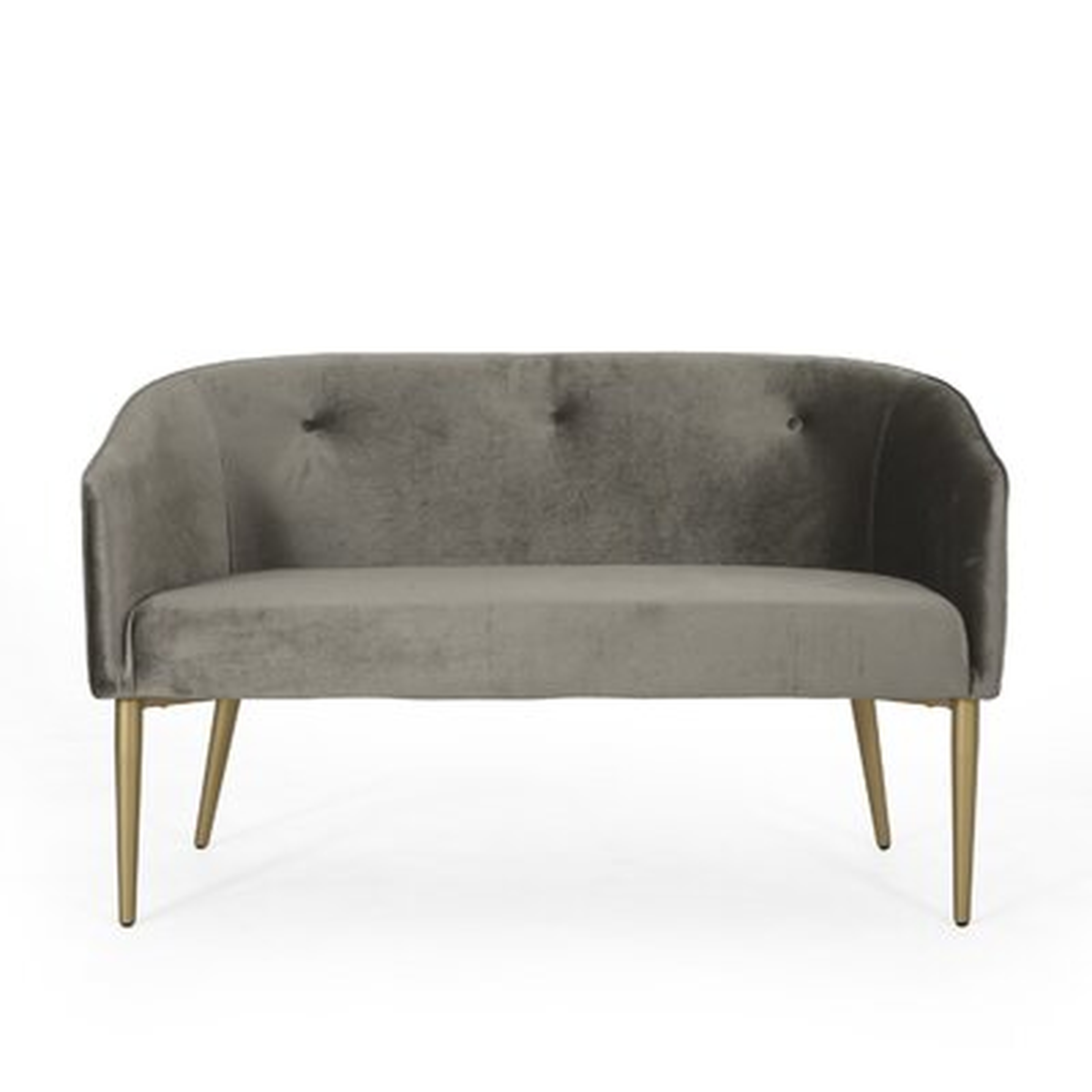 49.5" Wide Velvet Round Arm Loveseat - Wayfair