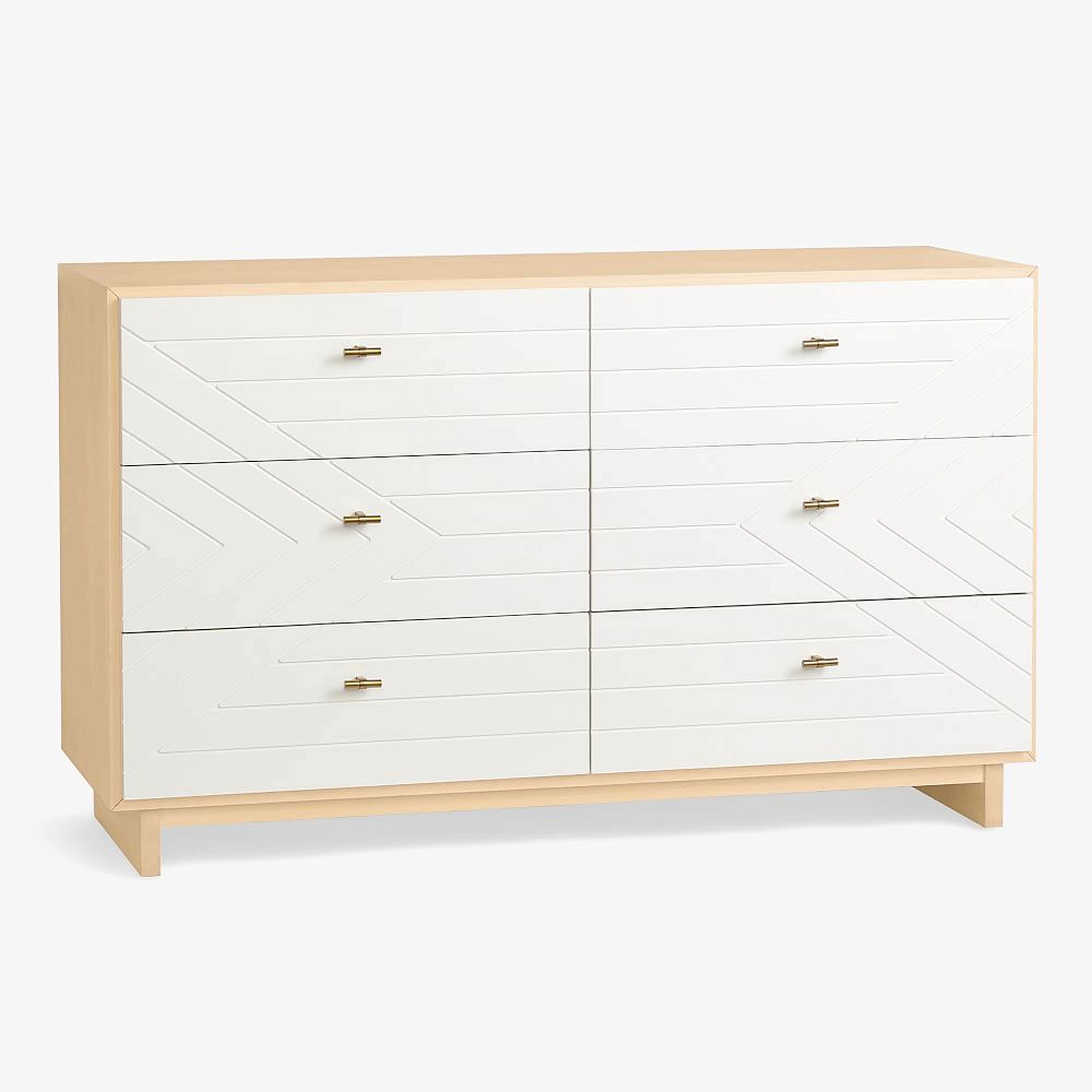 Cora Carved Dresser, Natural/Simply White, WE Kids - West Elm