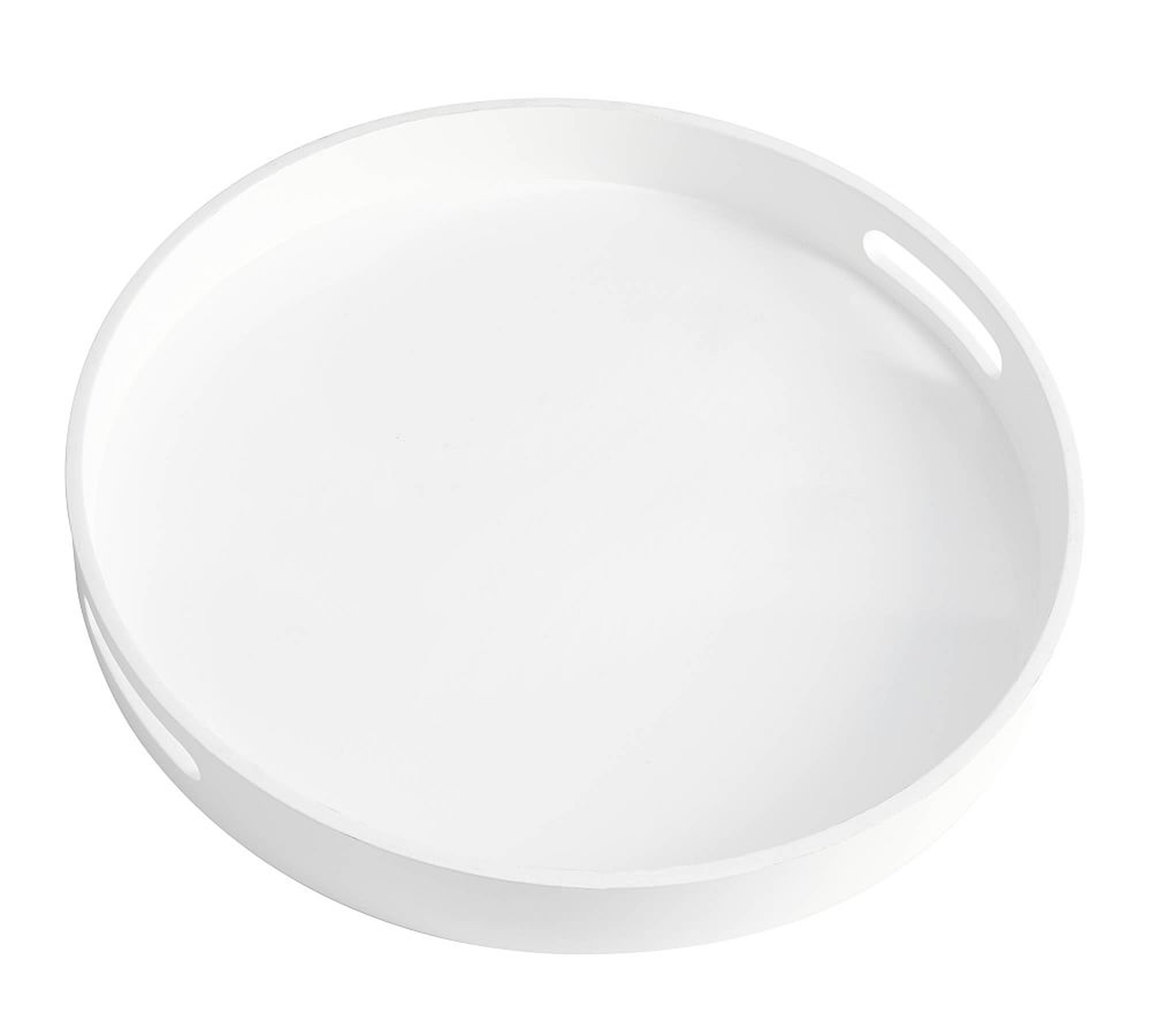 Lacquer Serving Tray - White - Pottery Barn