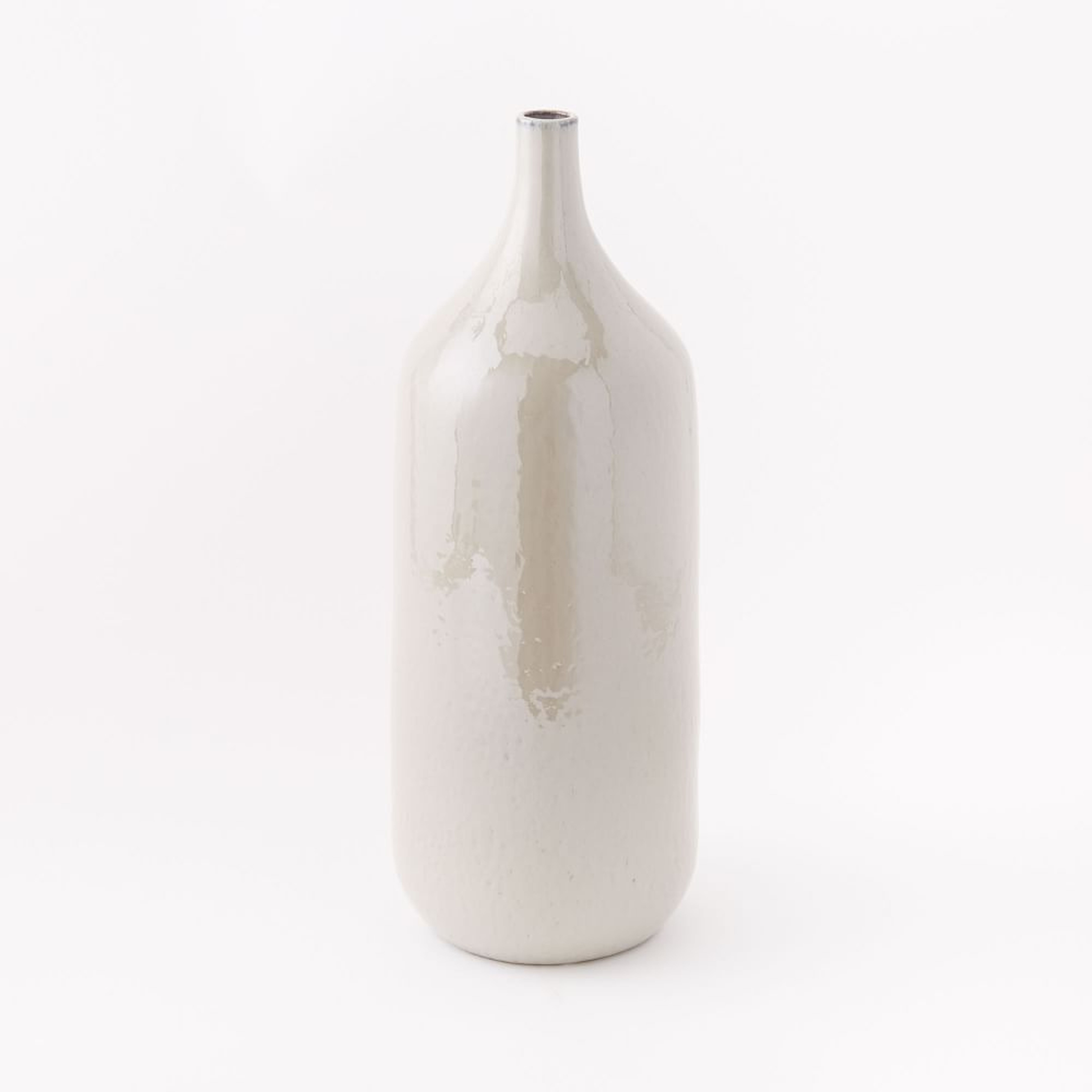 Bright Ceramicist Vase, Oversized Bottle, Dove - West Elm