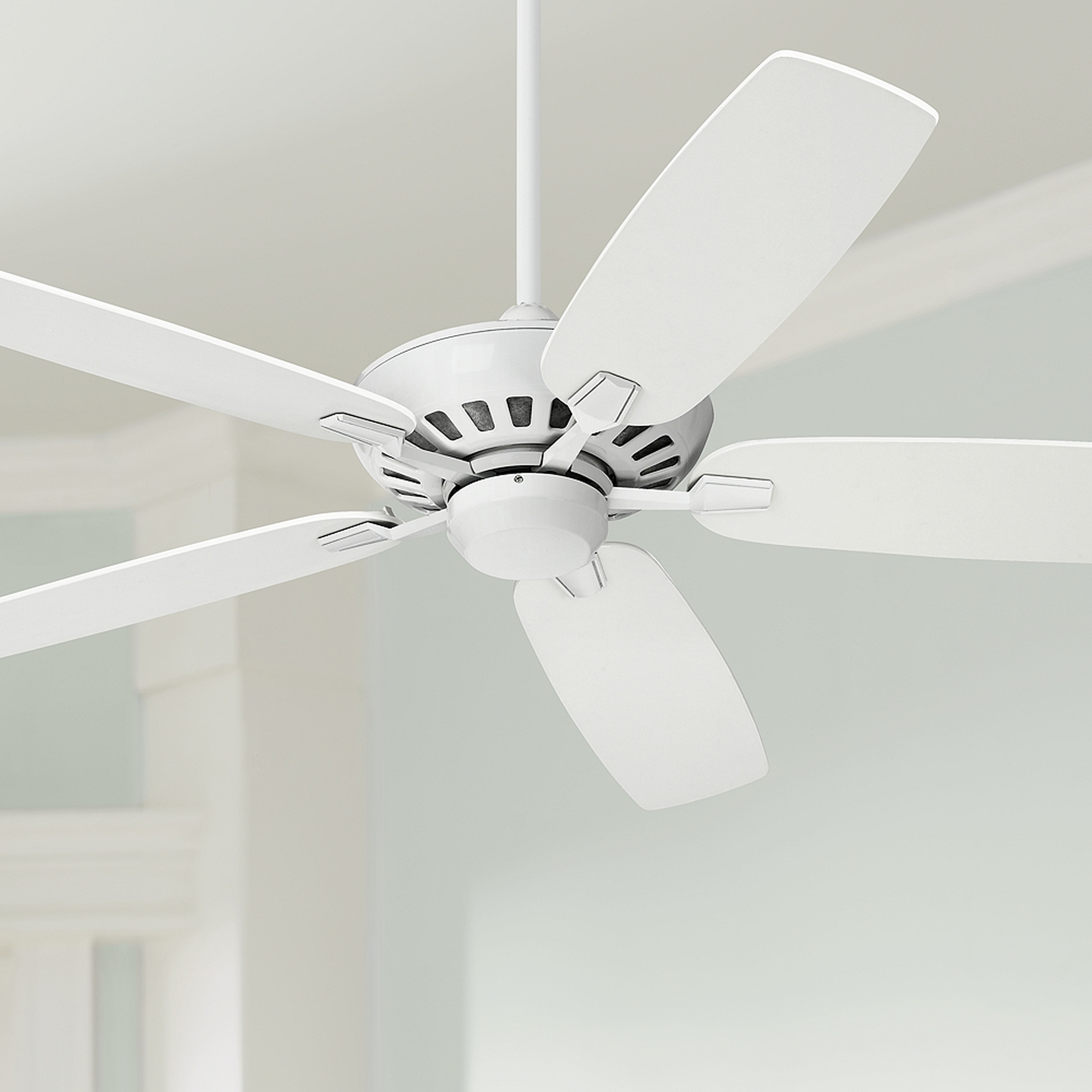 52" Casa Vieja Journey White Finish Ceiling Fan with Remote - Lamps Plus