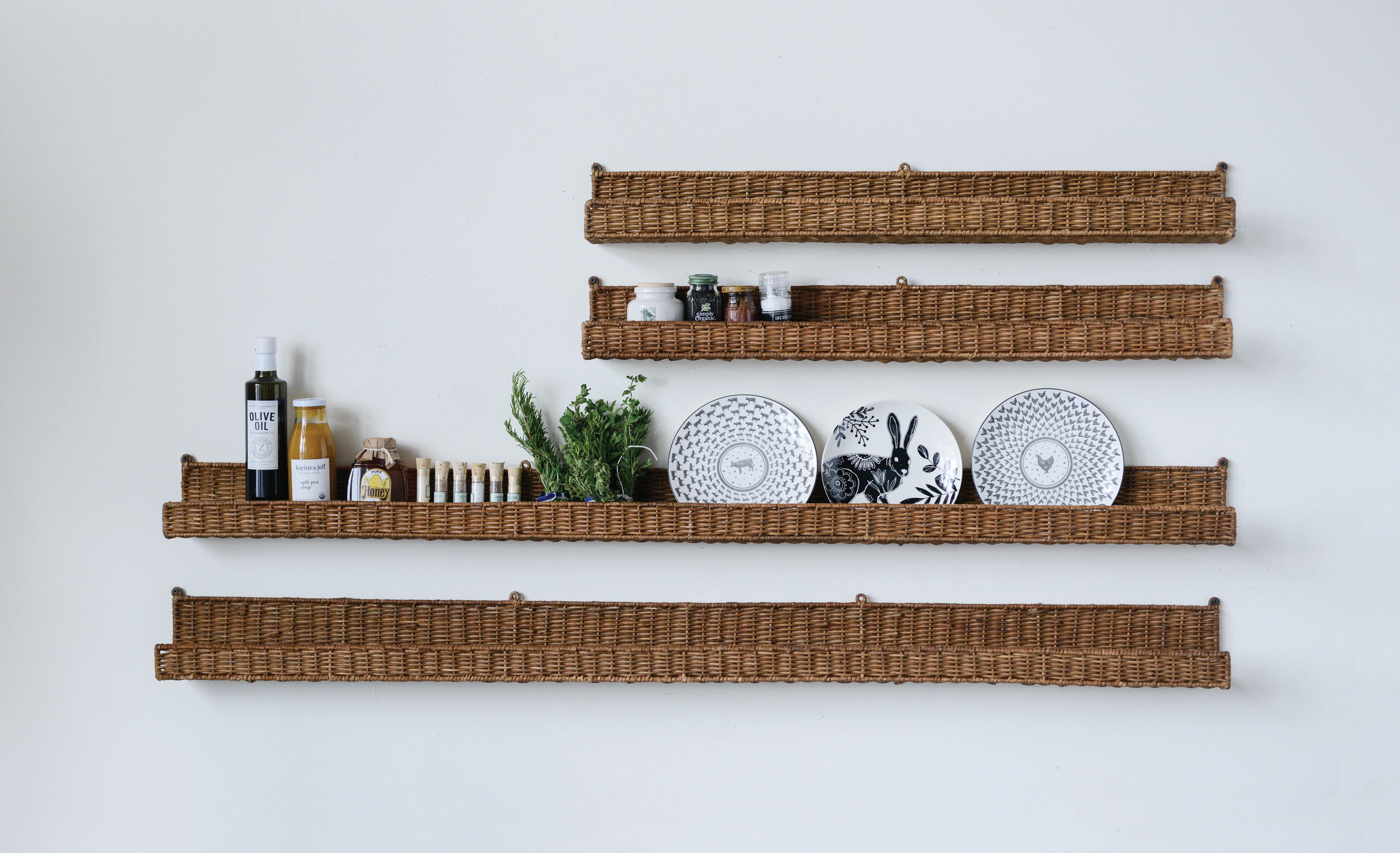 Handwoven Rattan Wall Shelf - Creative Co-Op